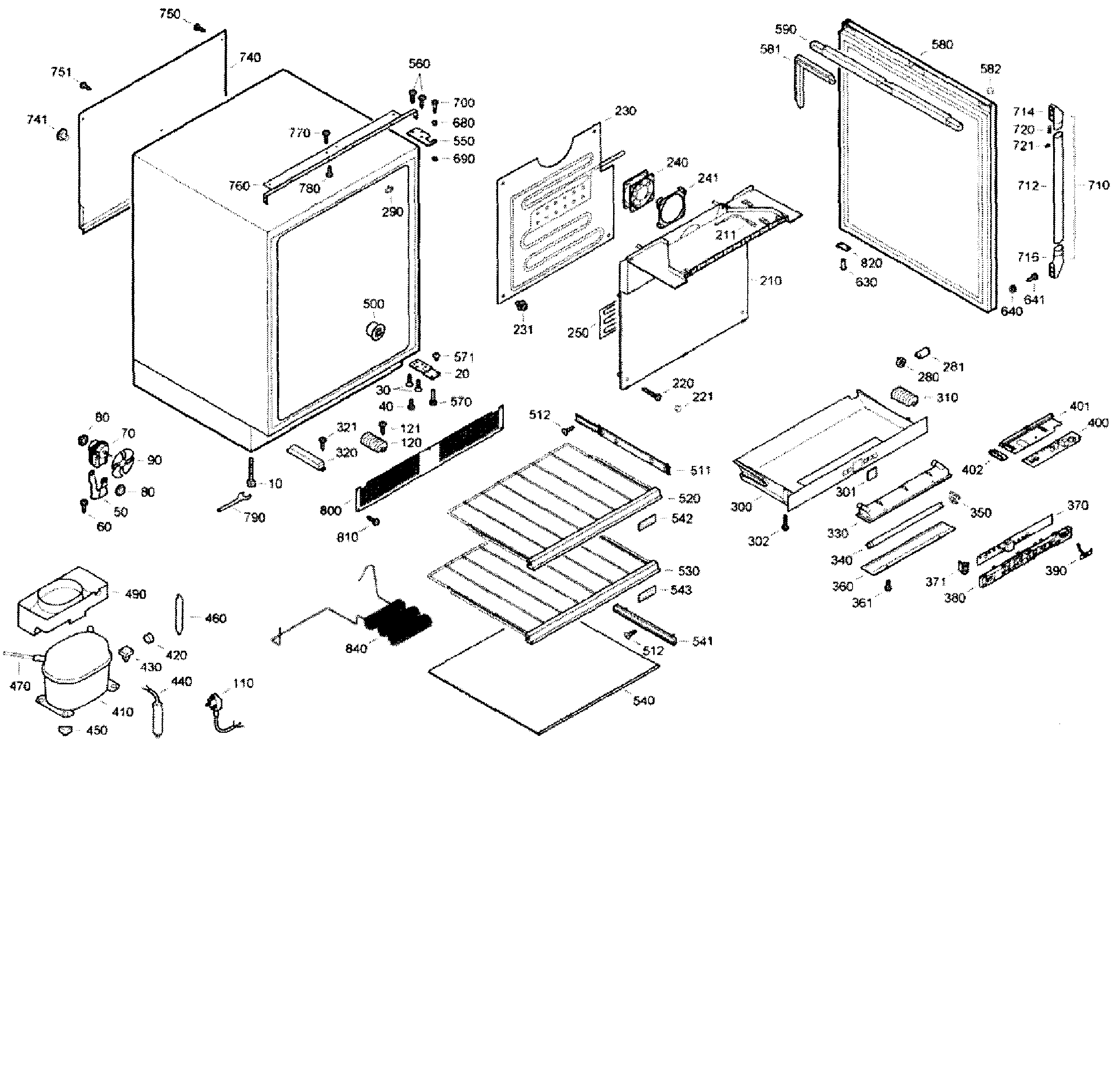 Dacor EF24RWCZ1SS wine cooler diagram