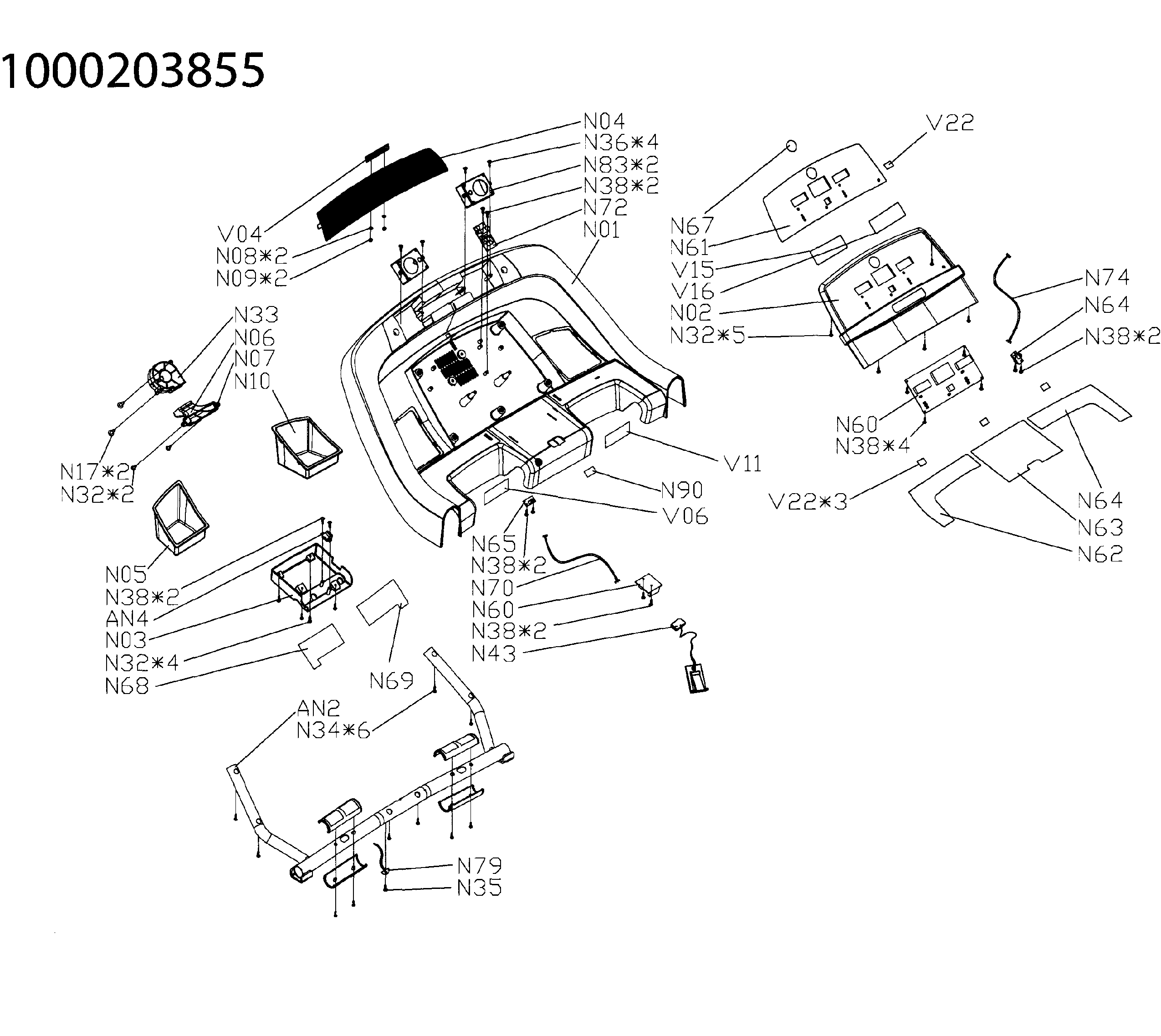 Horizon T101-2011 console diagram