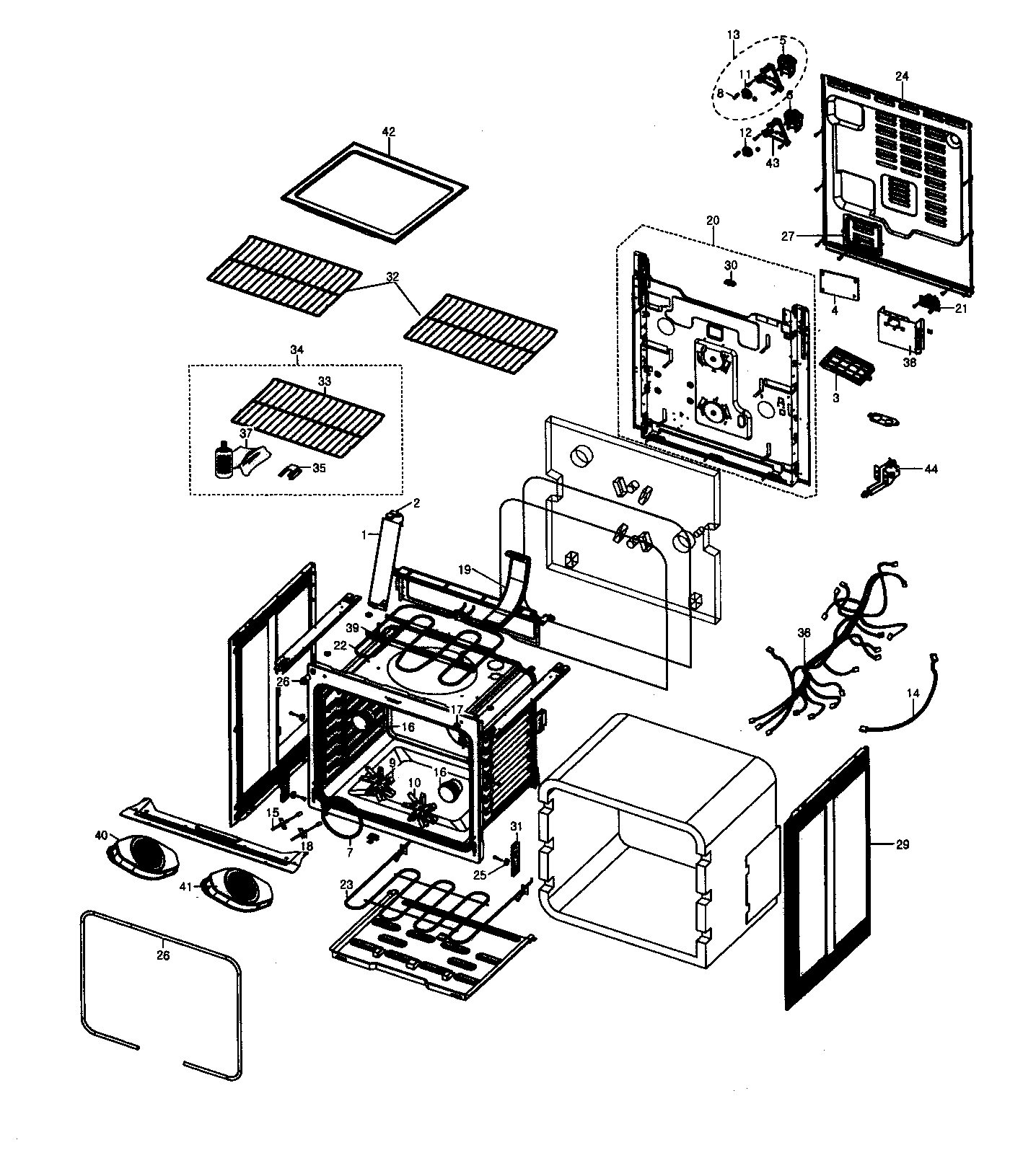 Samsung FE710DRS/XAA-01 cabinet diagram
