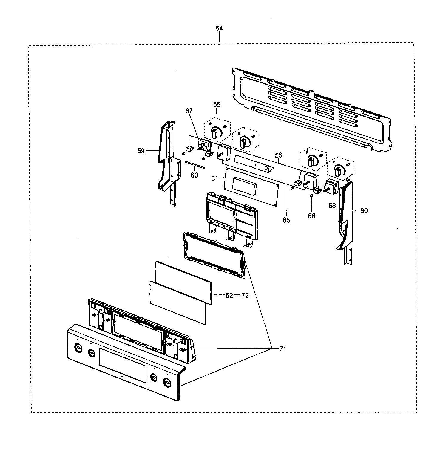 Samsung FE710DRS/XAA-01 control panel diagram