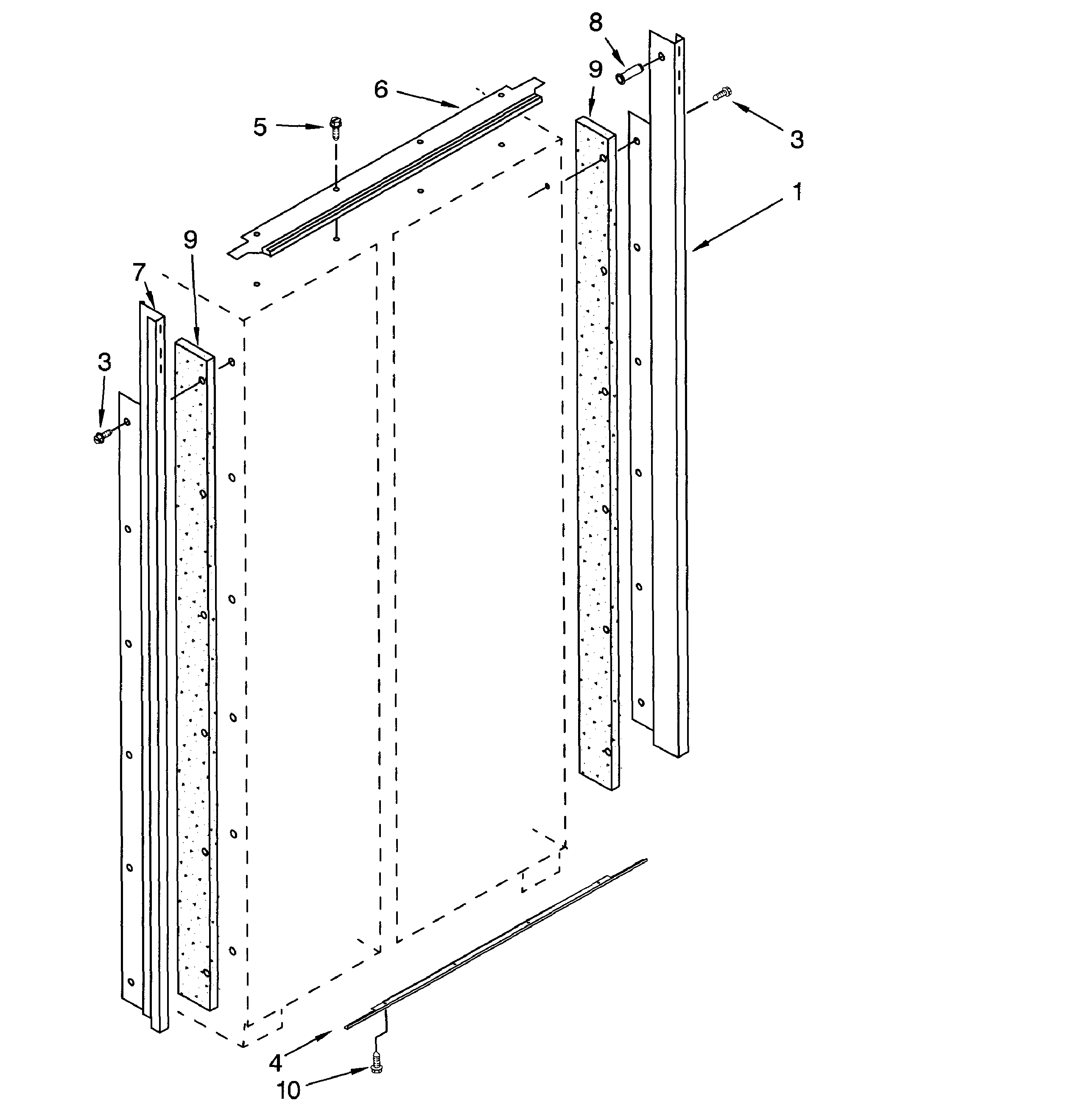 Dacor EF42NBSS trim assy diagram