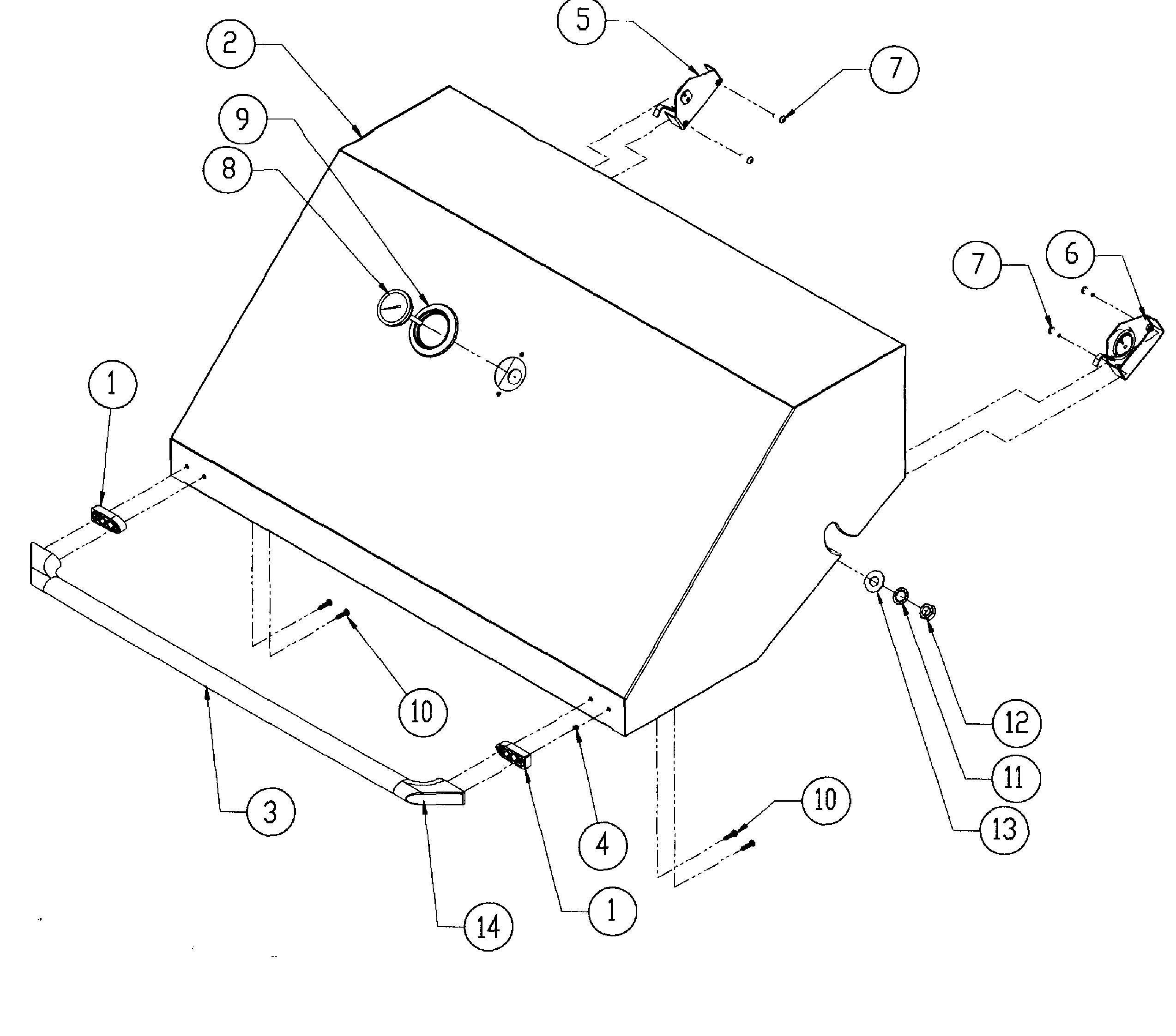 Dacor OB52NG conopy diagram