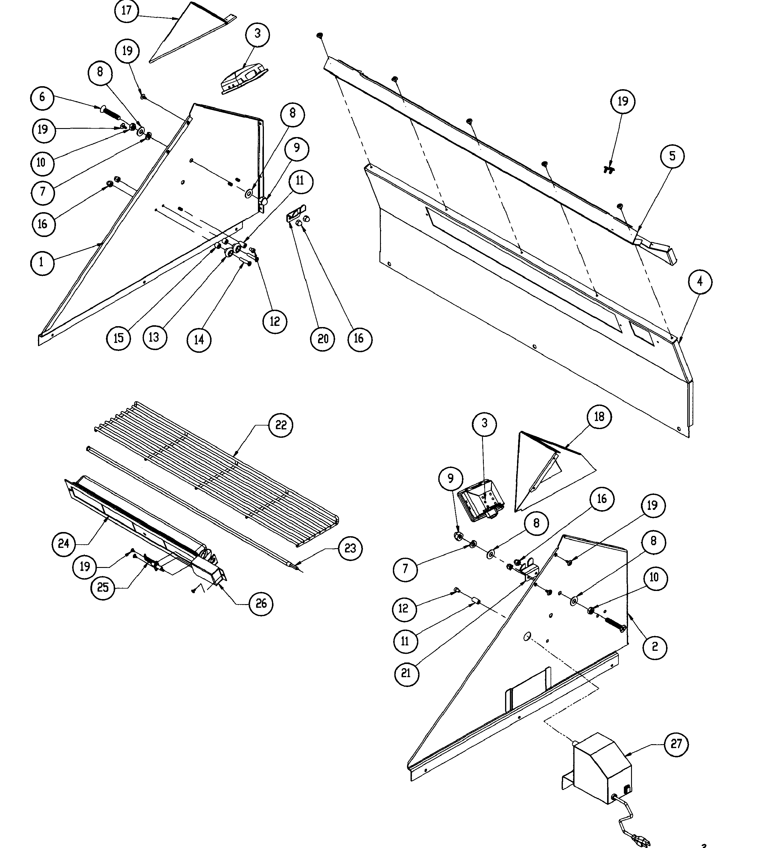 Dacor OB52NG upper firebox diagram