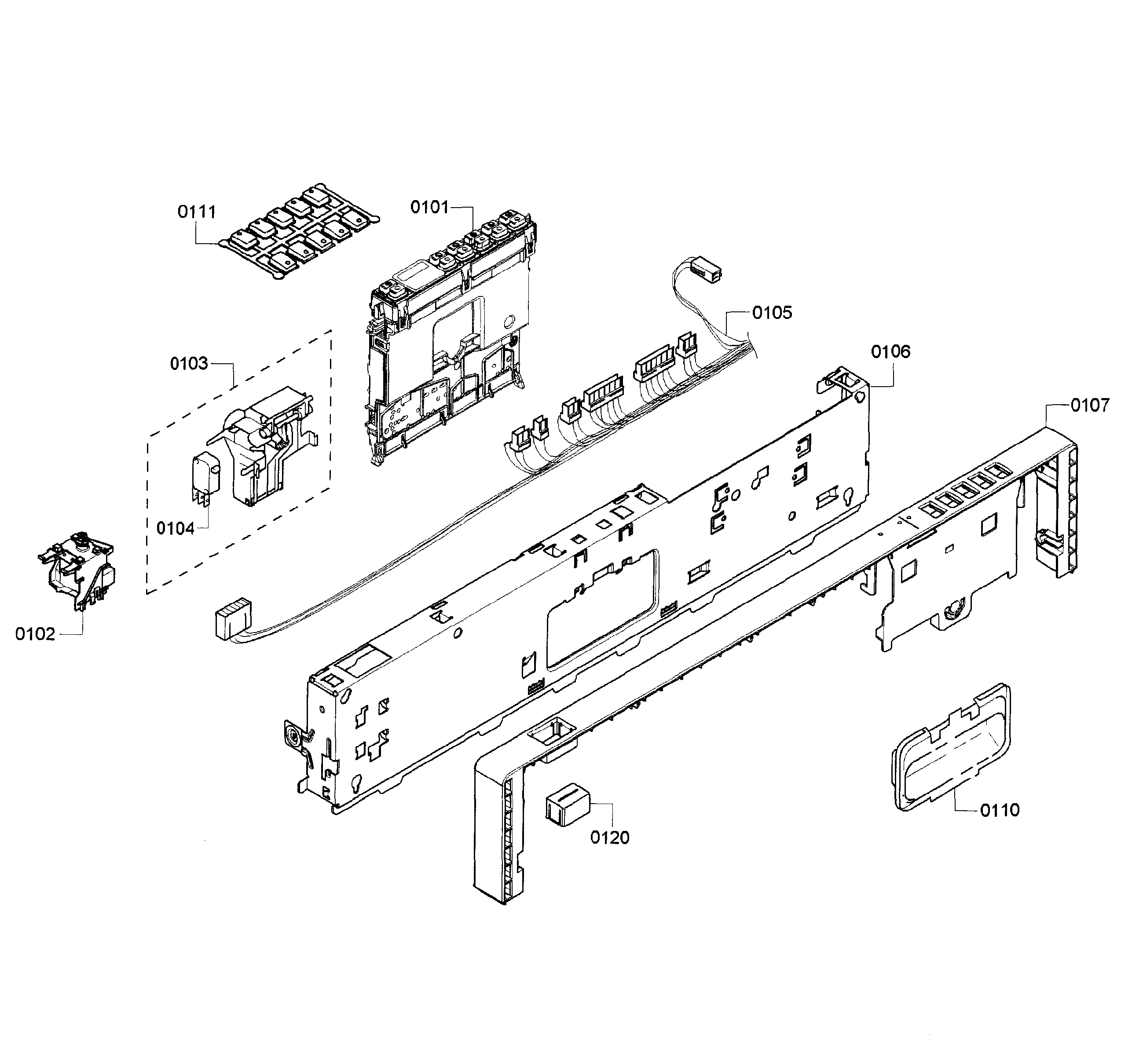 Thermador DWHD410HPR/64 control panel diagram