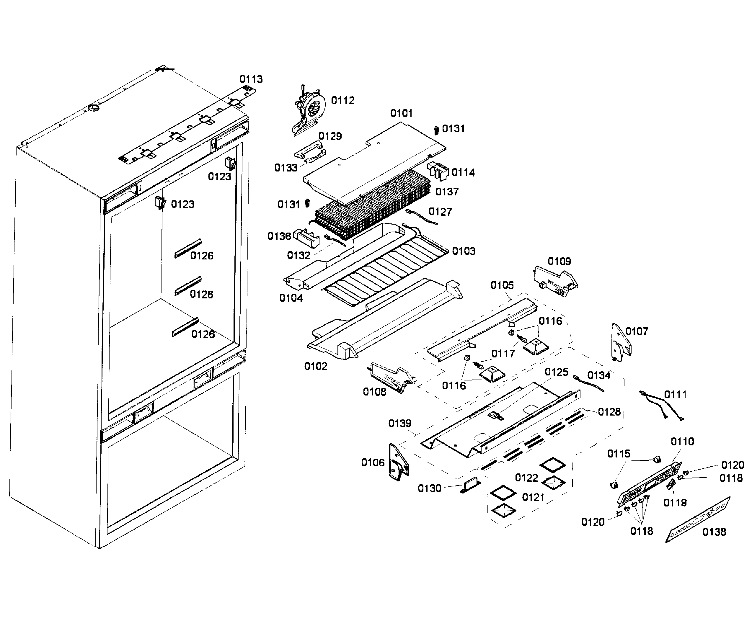 Thermador T36IT71FN/04 refrigerator 1 diagram