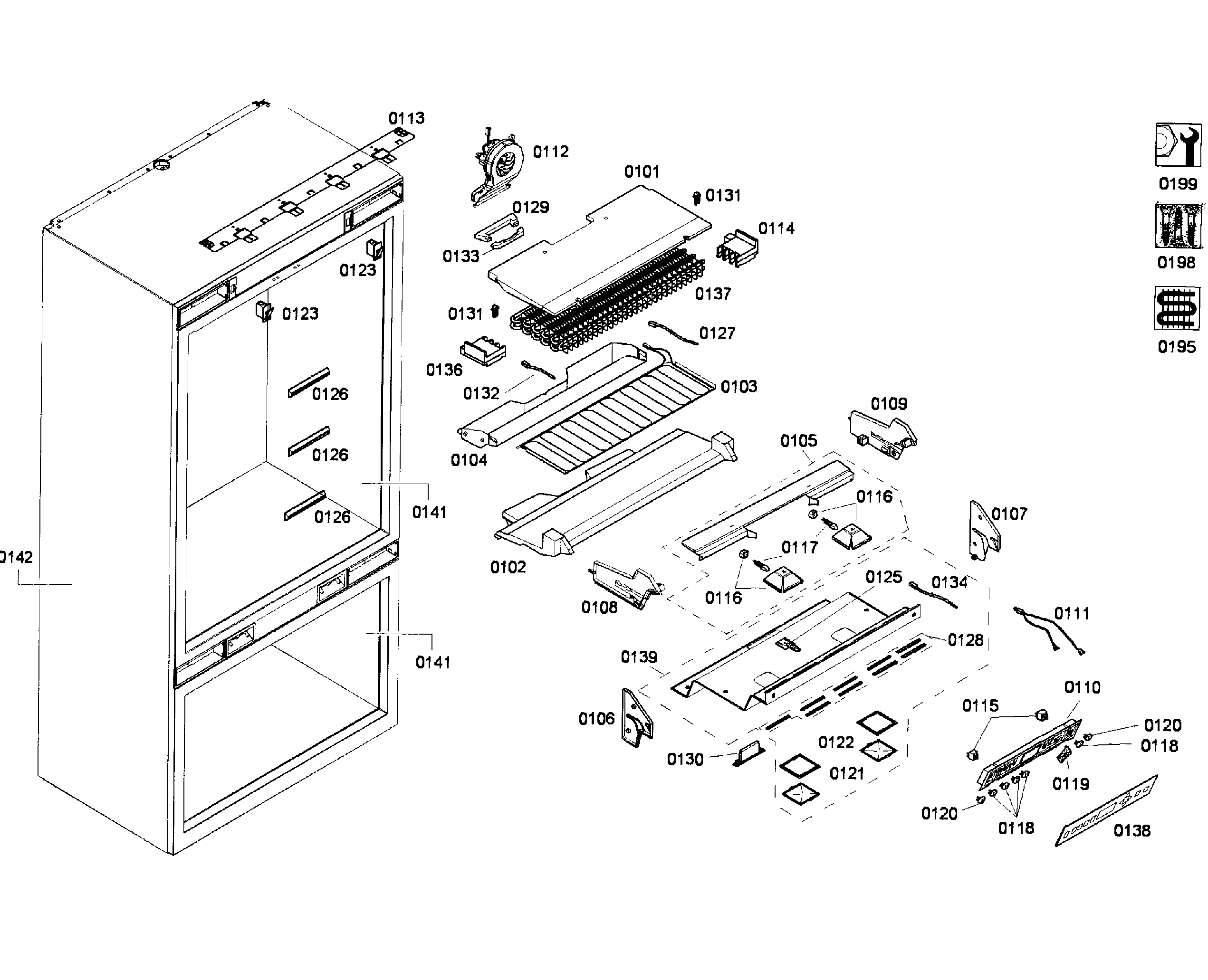 Thermador T36IT71FN/26 refrigerator 1 diagram