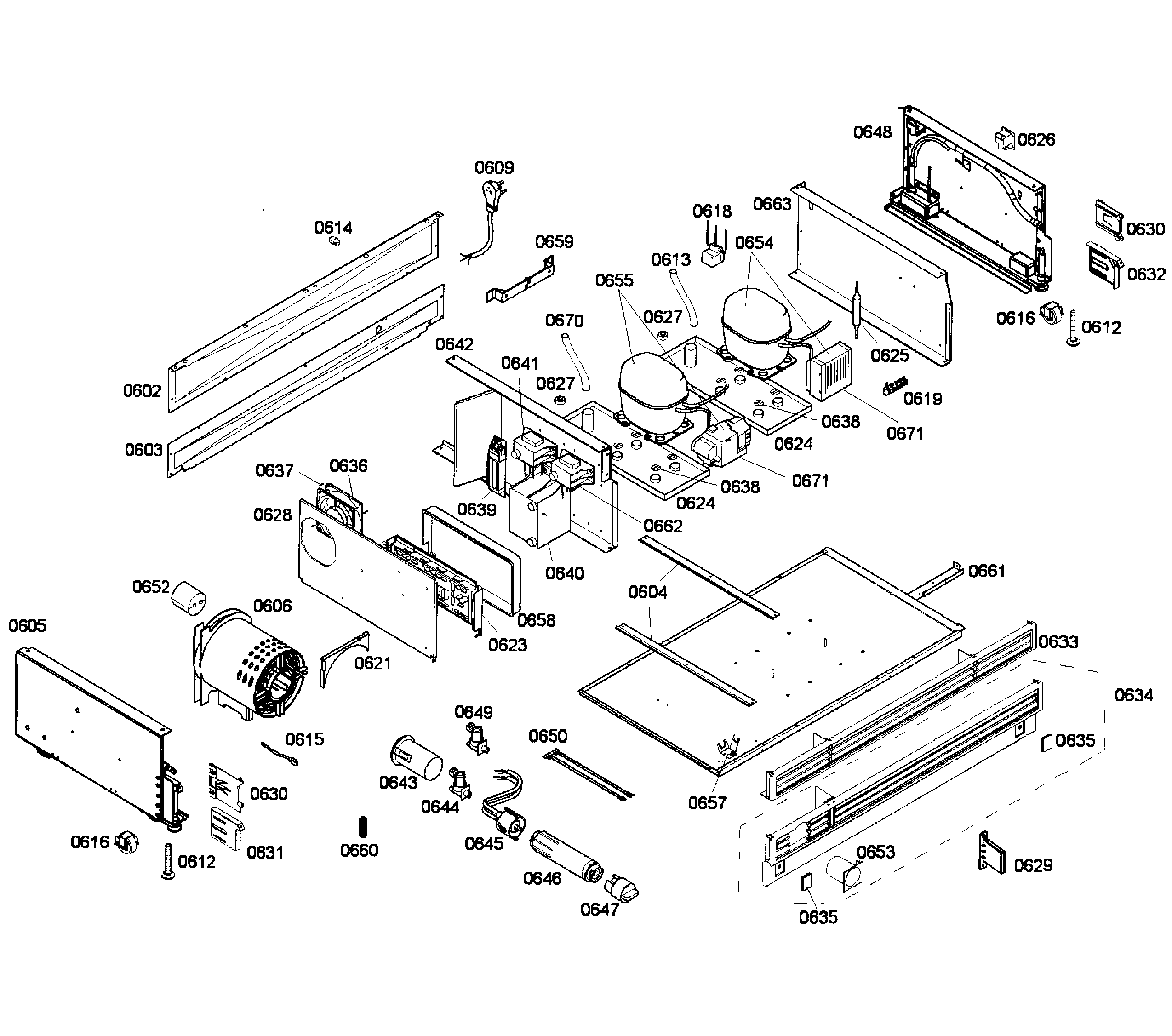Thermador T36IT71FN/26 cpmpressor diagram