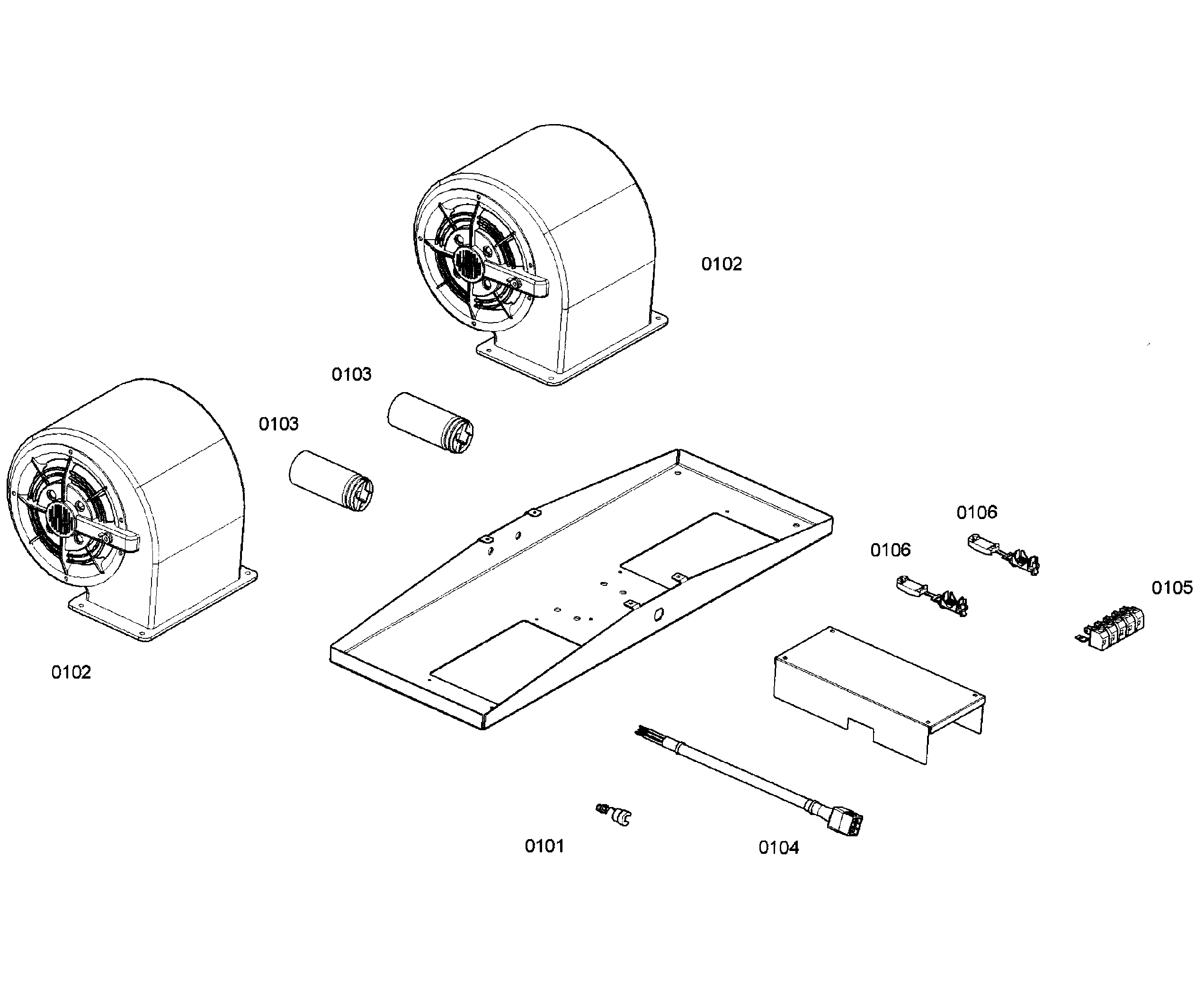 Thermador VTN1030C/01 range hood diagram