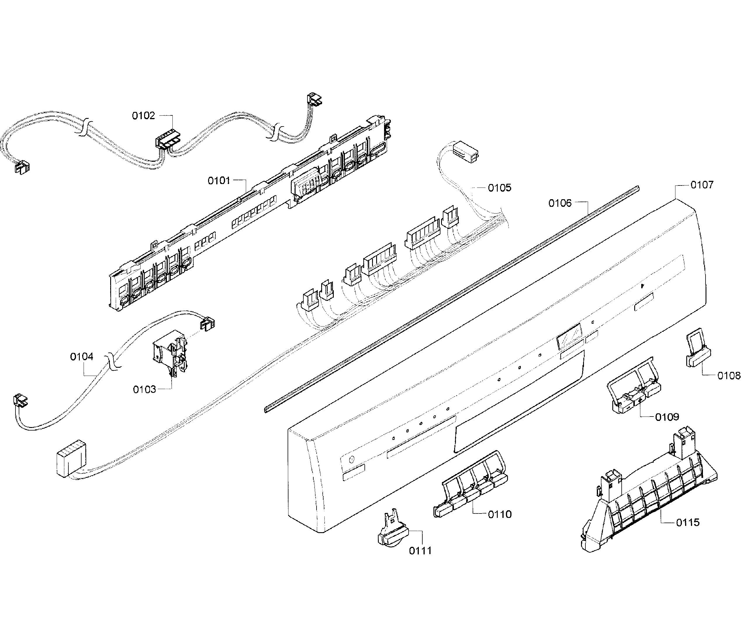 Kenmore Elite 63013902011 control panel diagram
