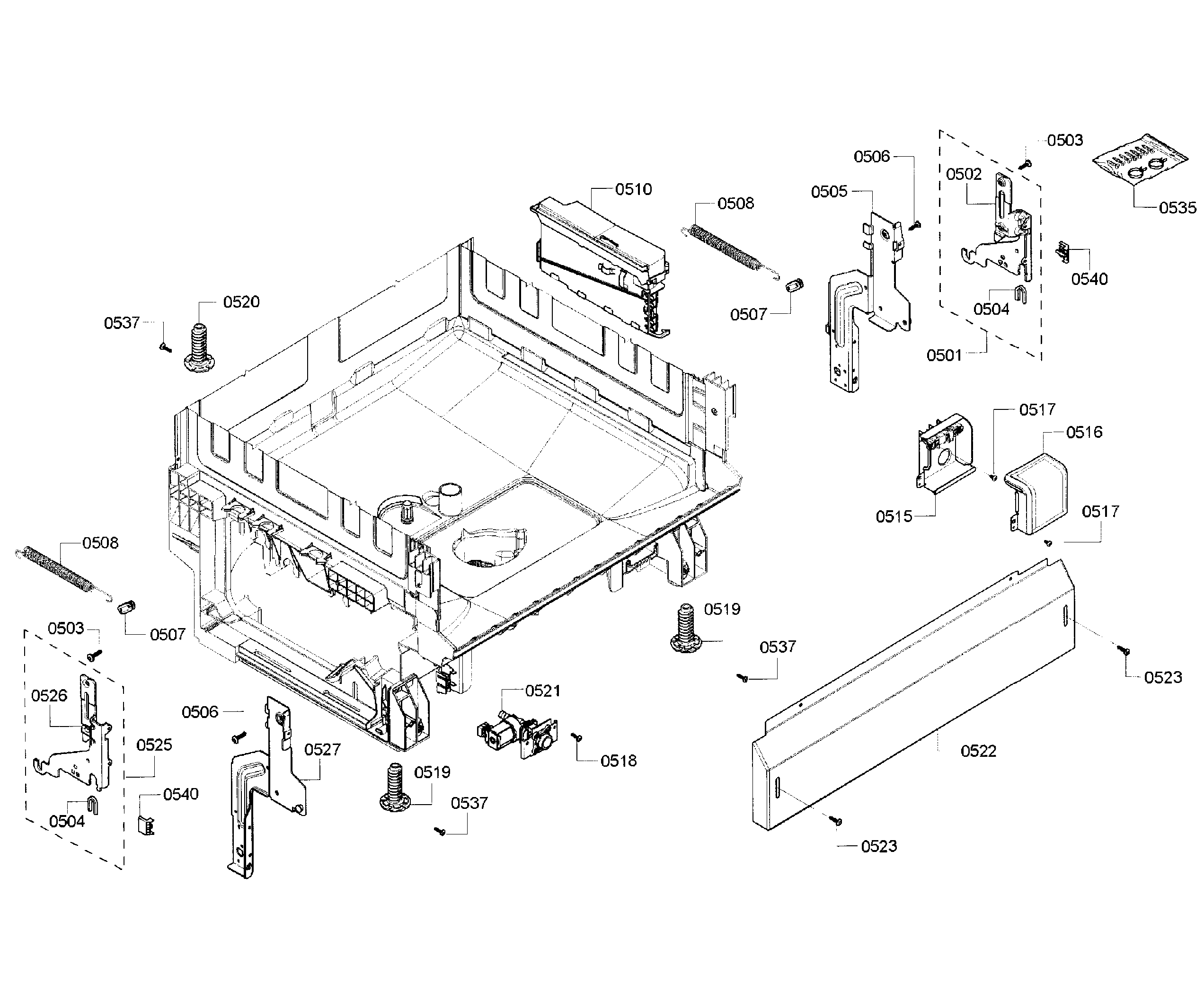 Kenmore Elite 63013902011 base assy diagram