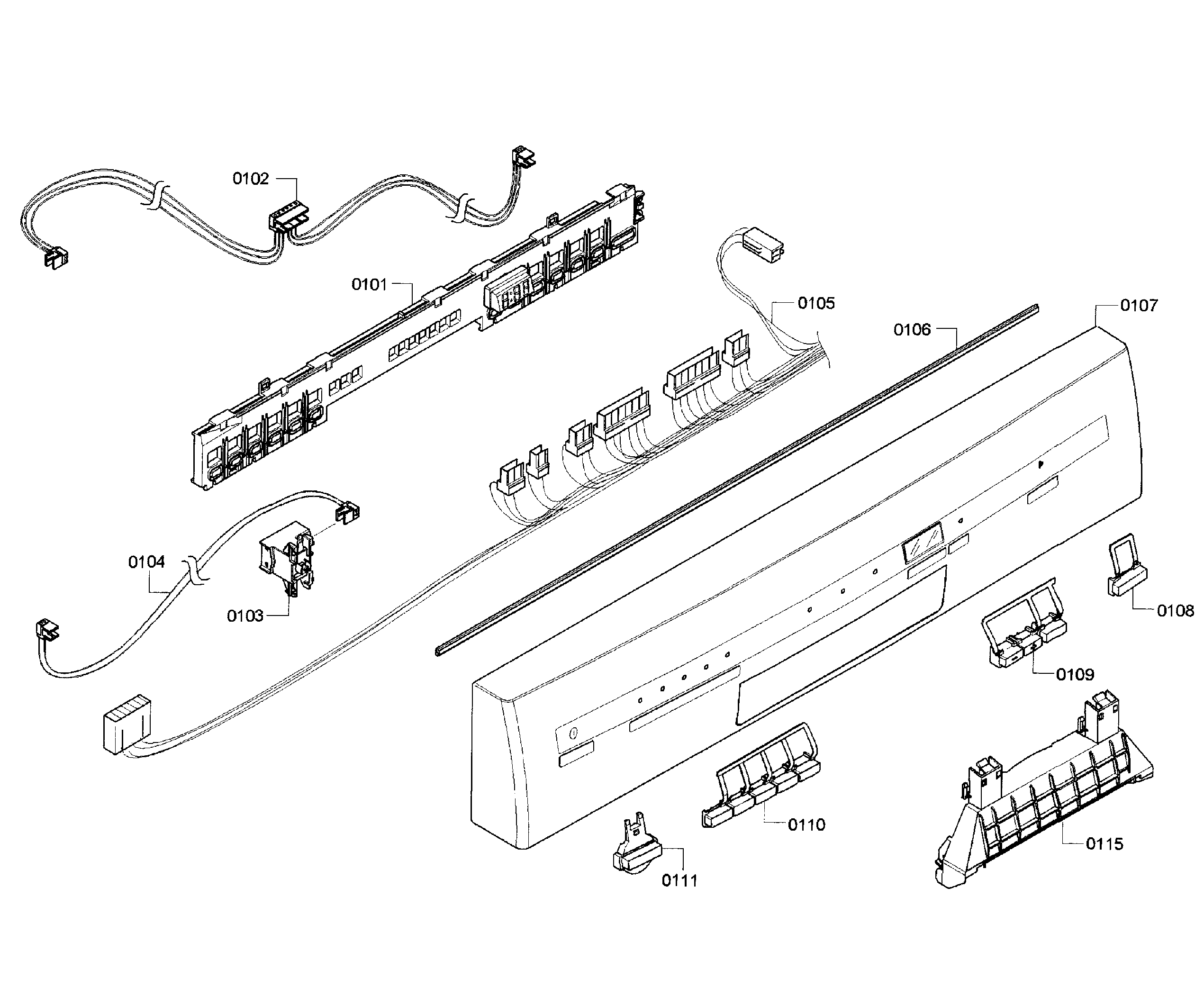 Kenmore Elite 63013912011 control panel diagram