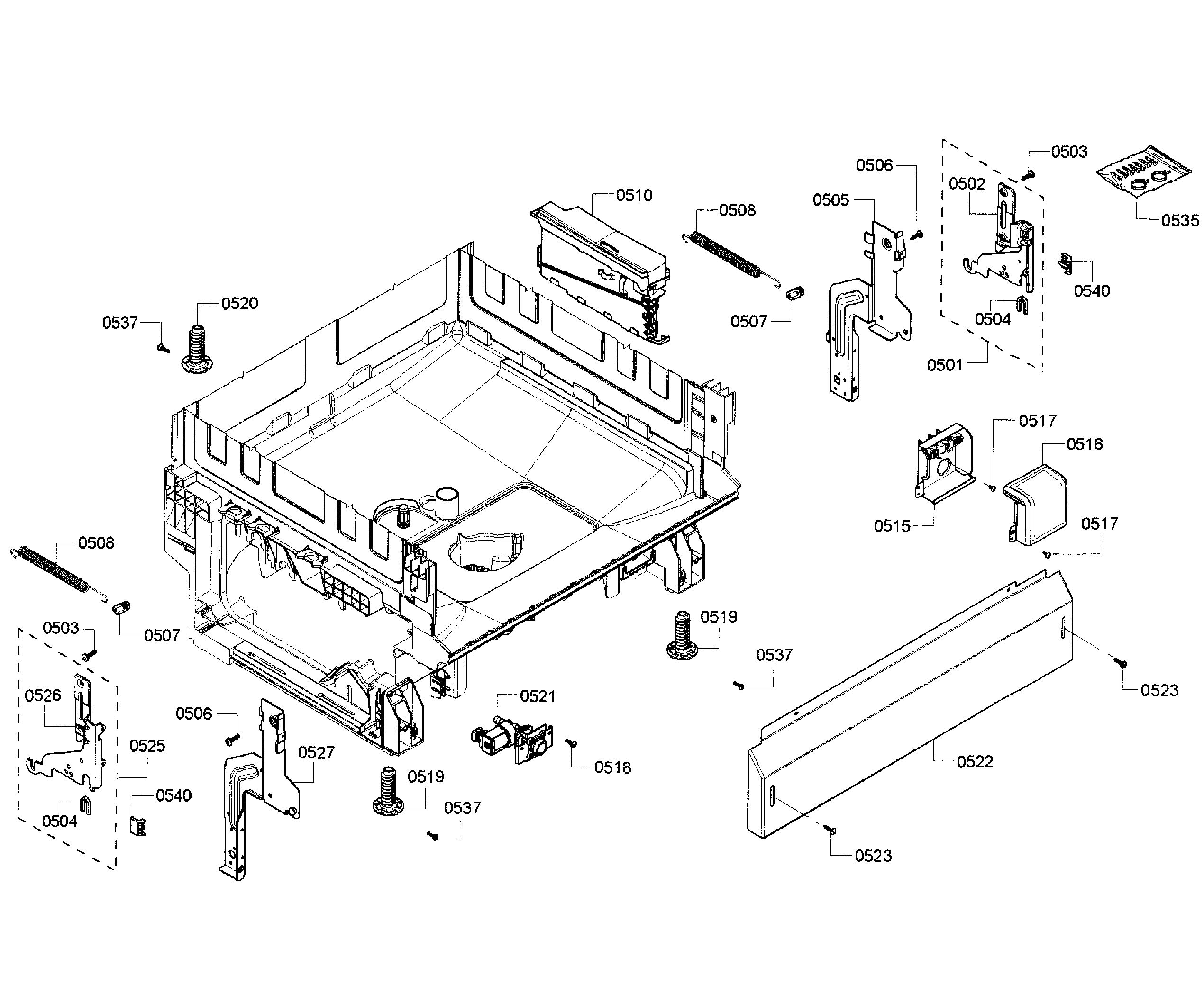 Kenmore Elite 63013912011 base assy diagram