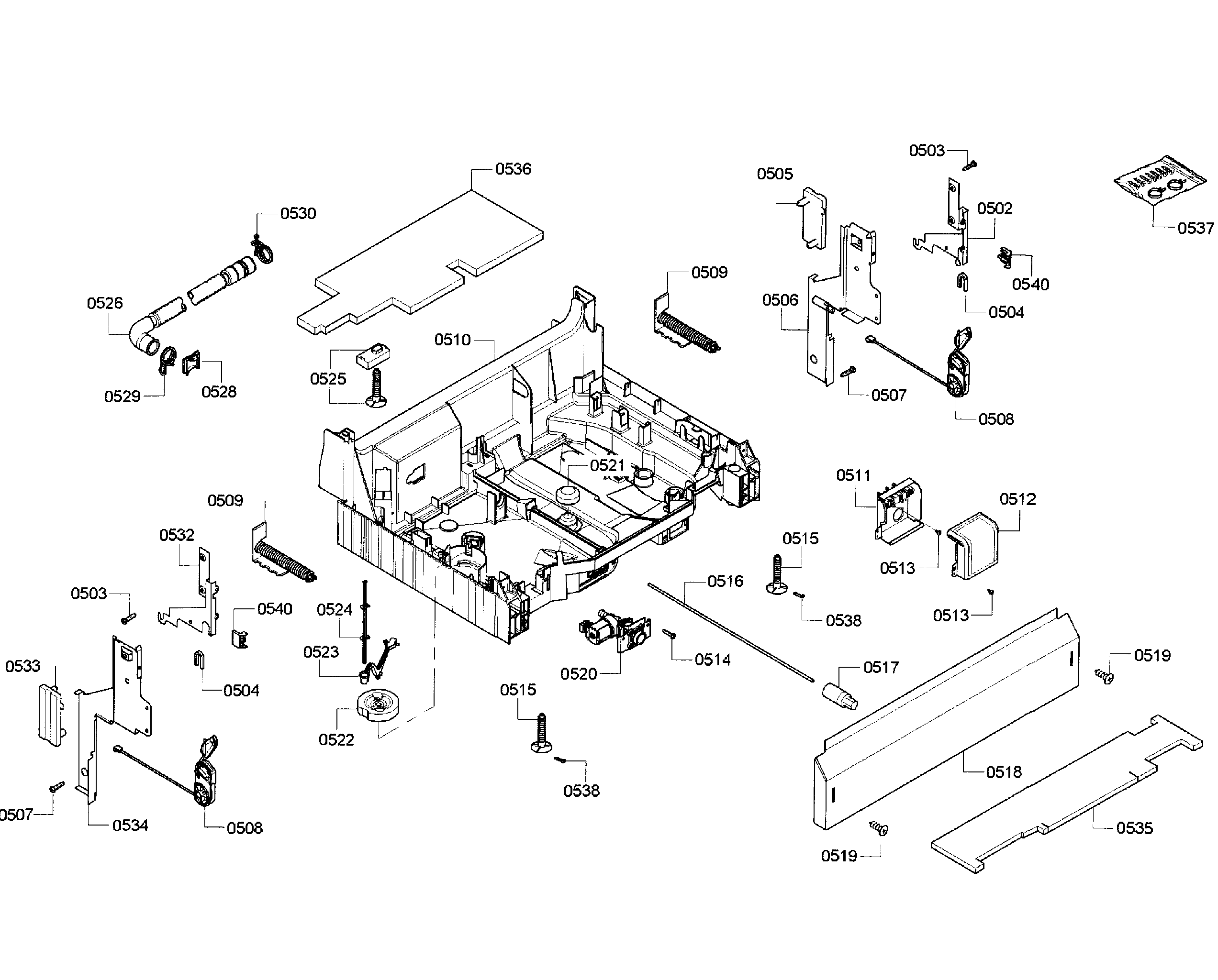 Kenmore Elite 63077942011 base assy diagram