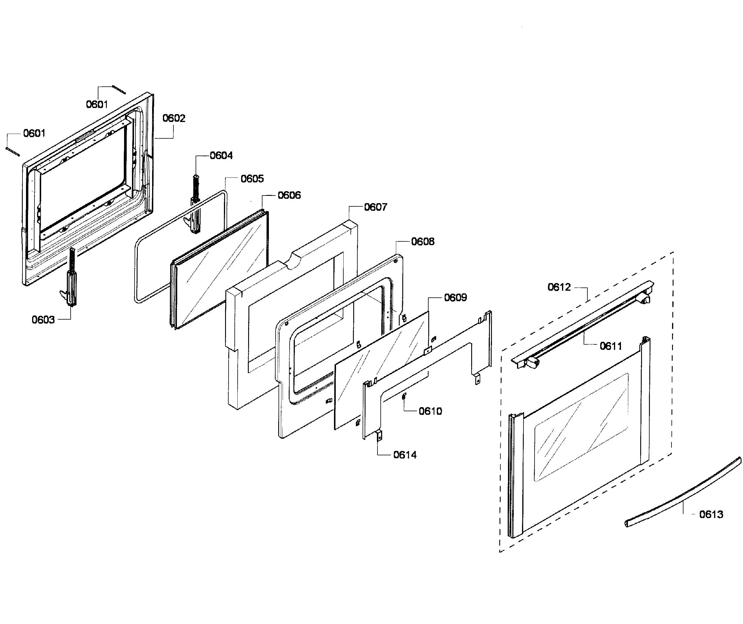 Bosch HGS7282UC/03 door assy diagram