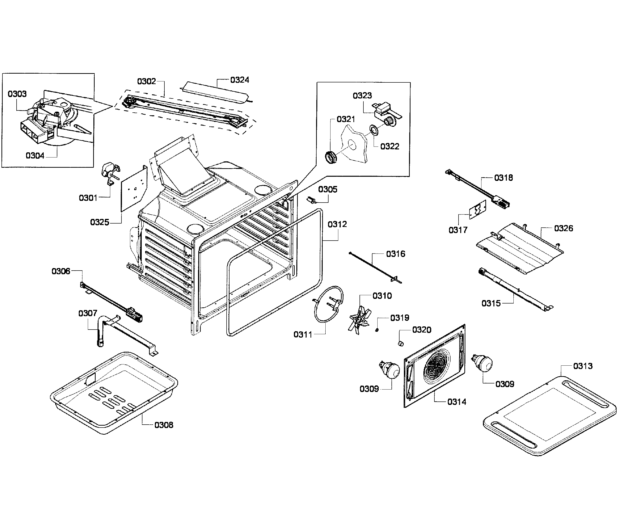 Bosch HGS7282UC/04 oven assy diagram