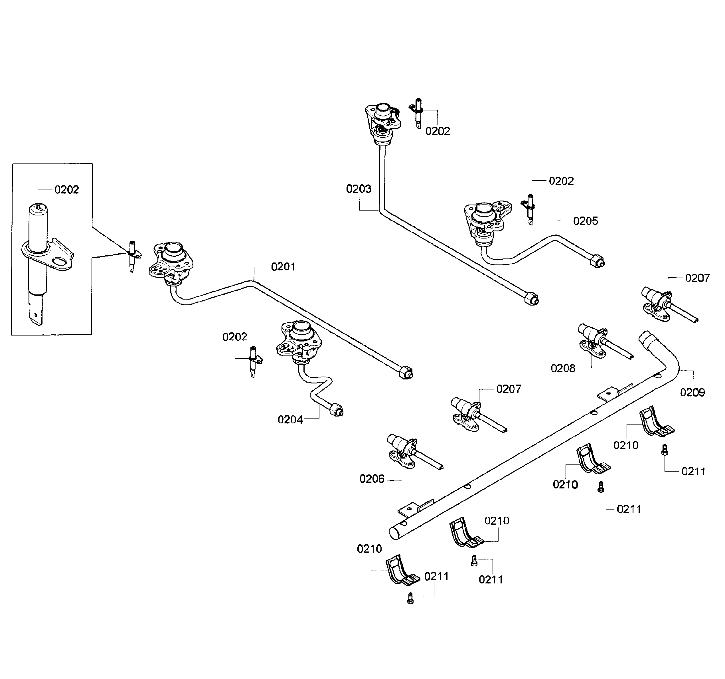 Bosch HGS7282UC/08 manifold diagram