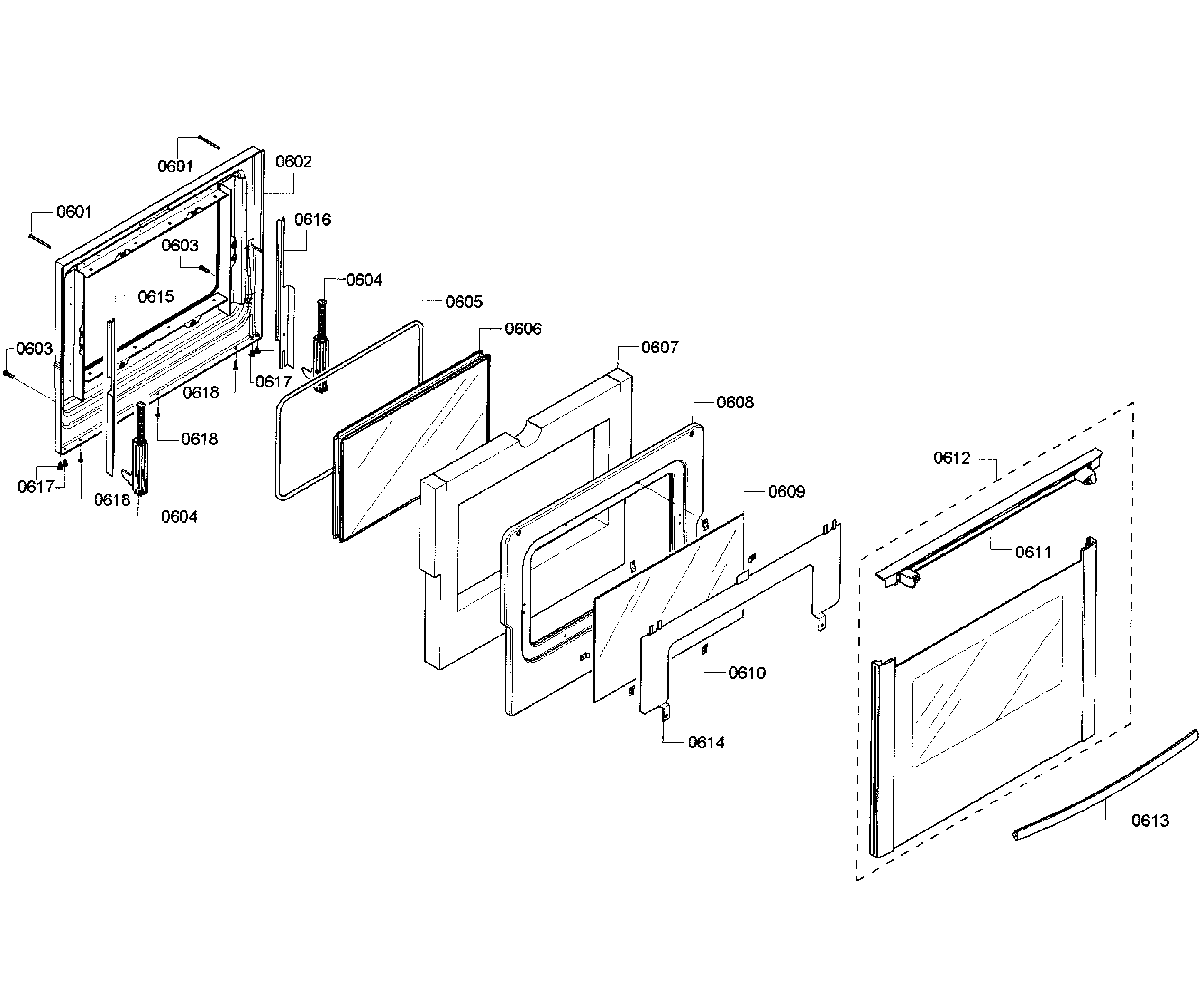 Bosch HGS7282UC/08 door assy diagram