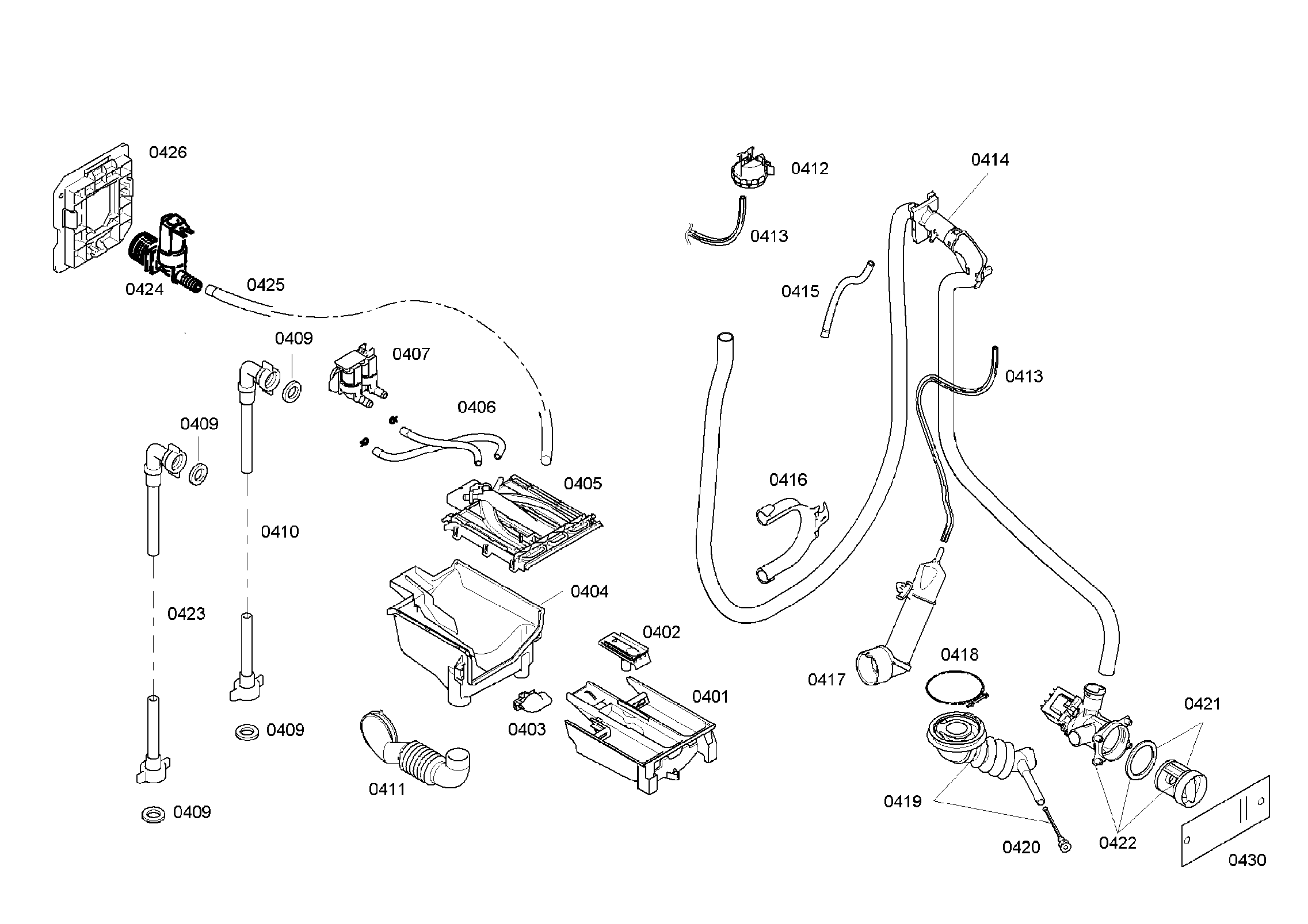 Bosch WAS24460UC/23 pump assy diagram