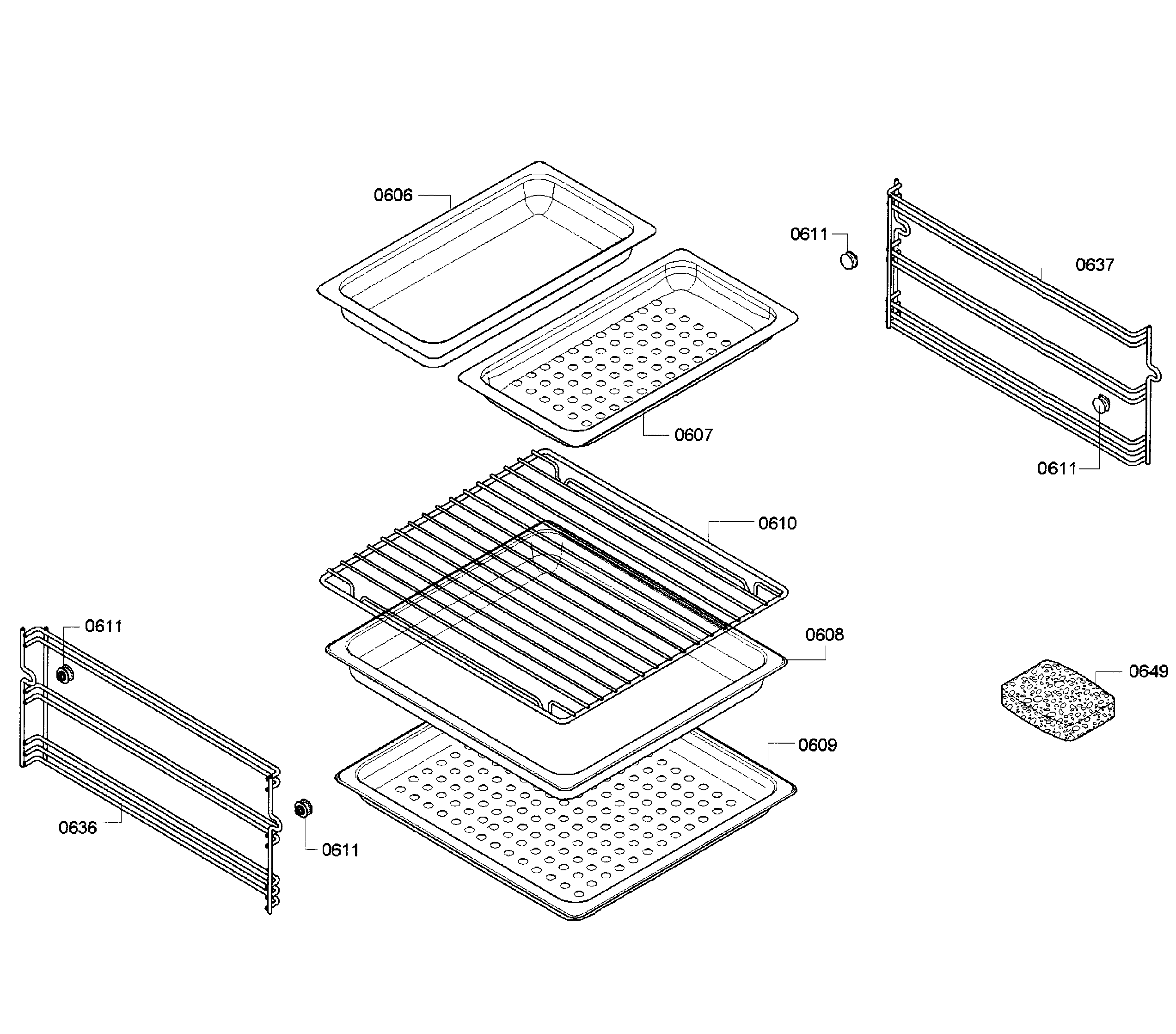 Thermador MES301HS/01 shelfs diagram
