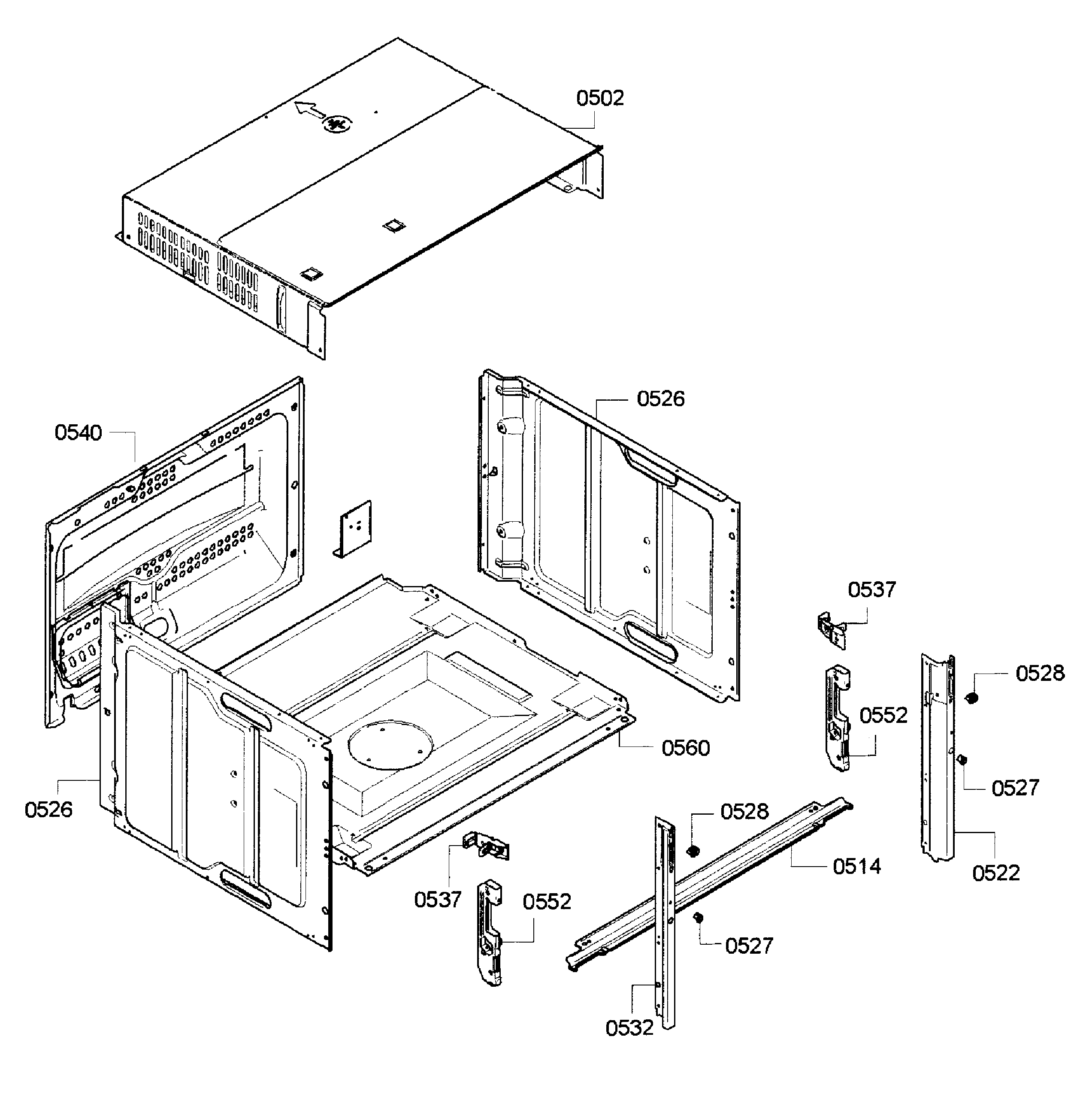Thermador MES301HP/01 cabinet diagram
