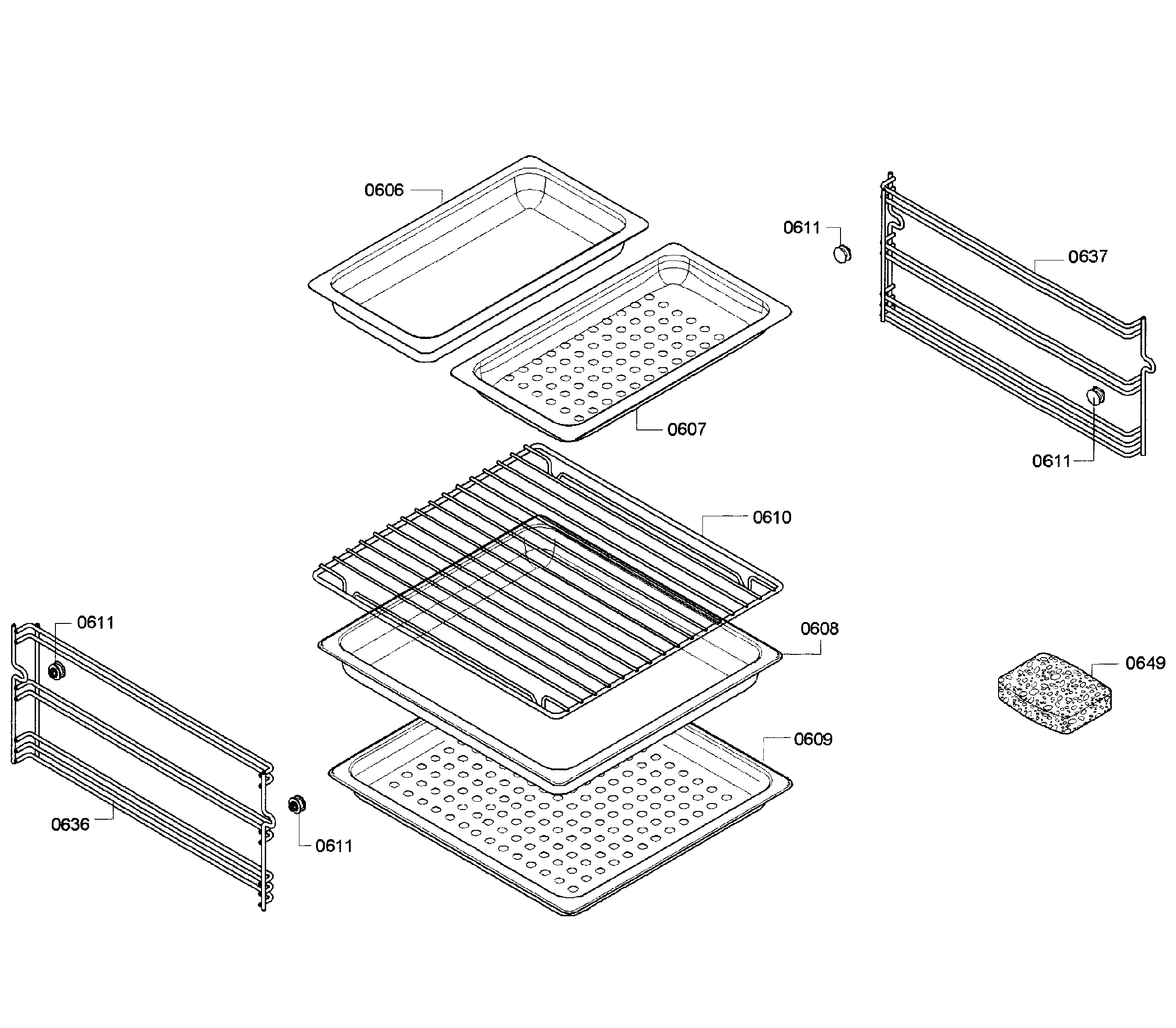 Thermador MES301HP/01 shelfs diagram