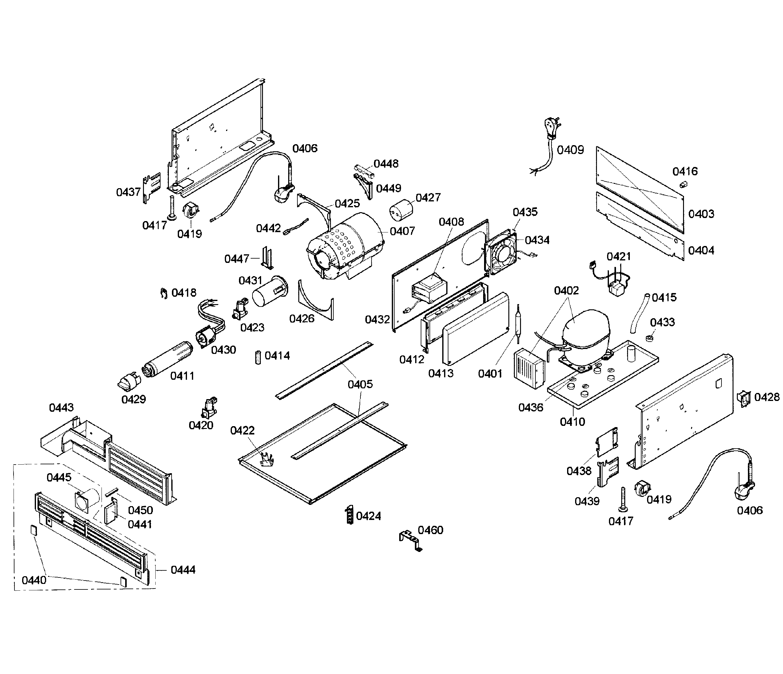 Thermador T18ID80NLP/01 compressor diagram
