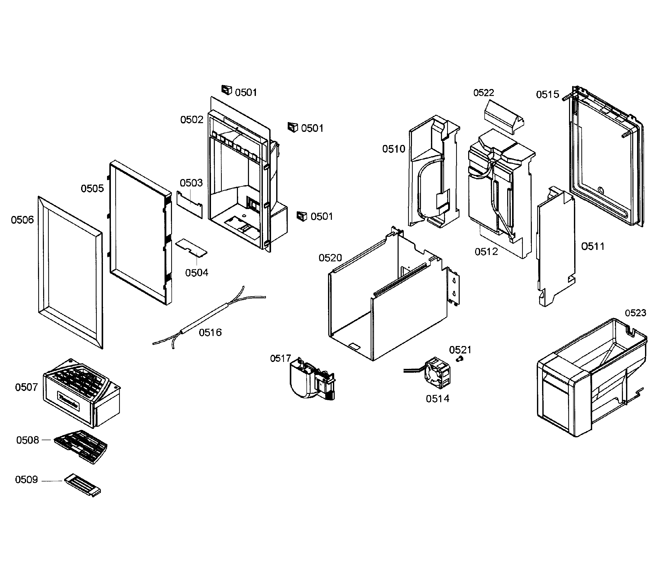 Thermador T18ID80NLP/01 dispenser diagram