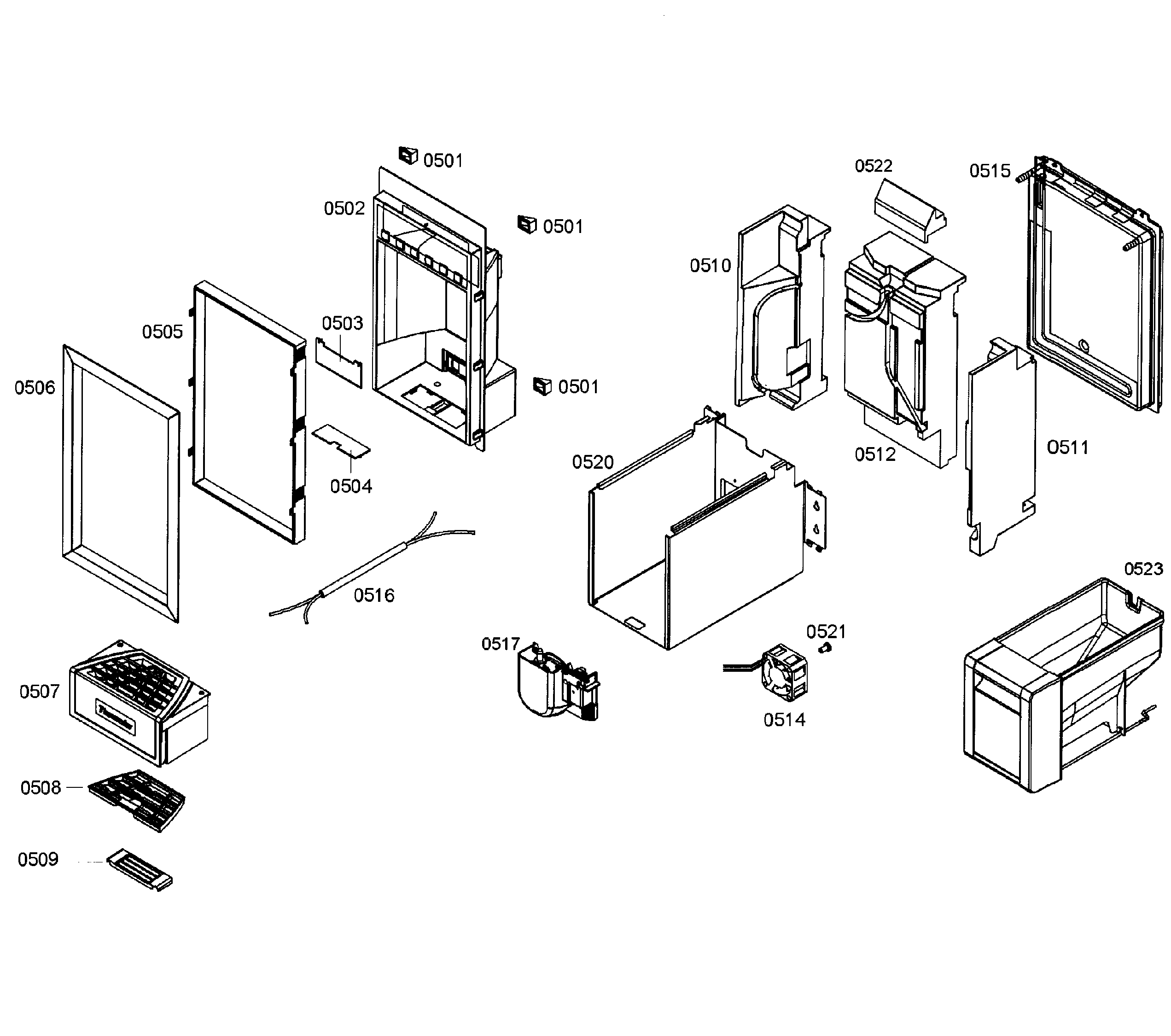 Thermador T18ID80NLP/17 dispenser diagram