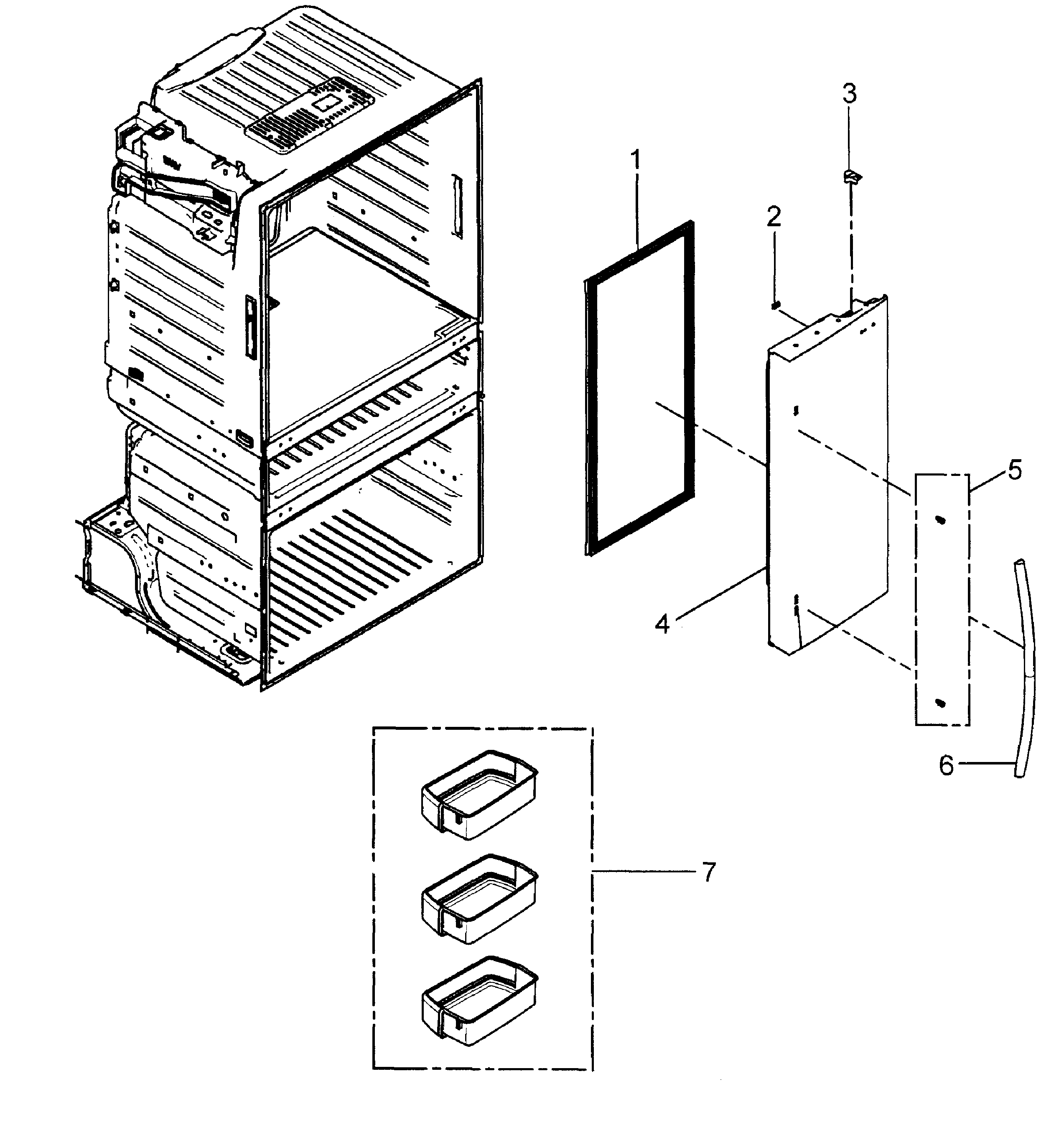Samsung RF4267HABP/XAA-00 right door diagram