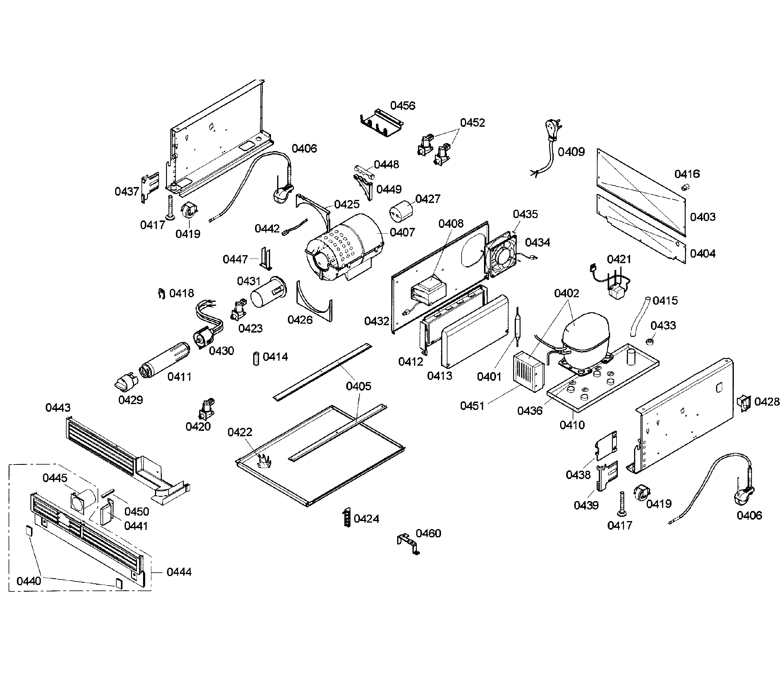 Thermador T18ID80NRP/15 compressor diagram
