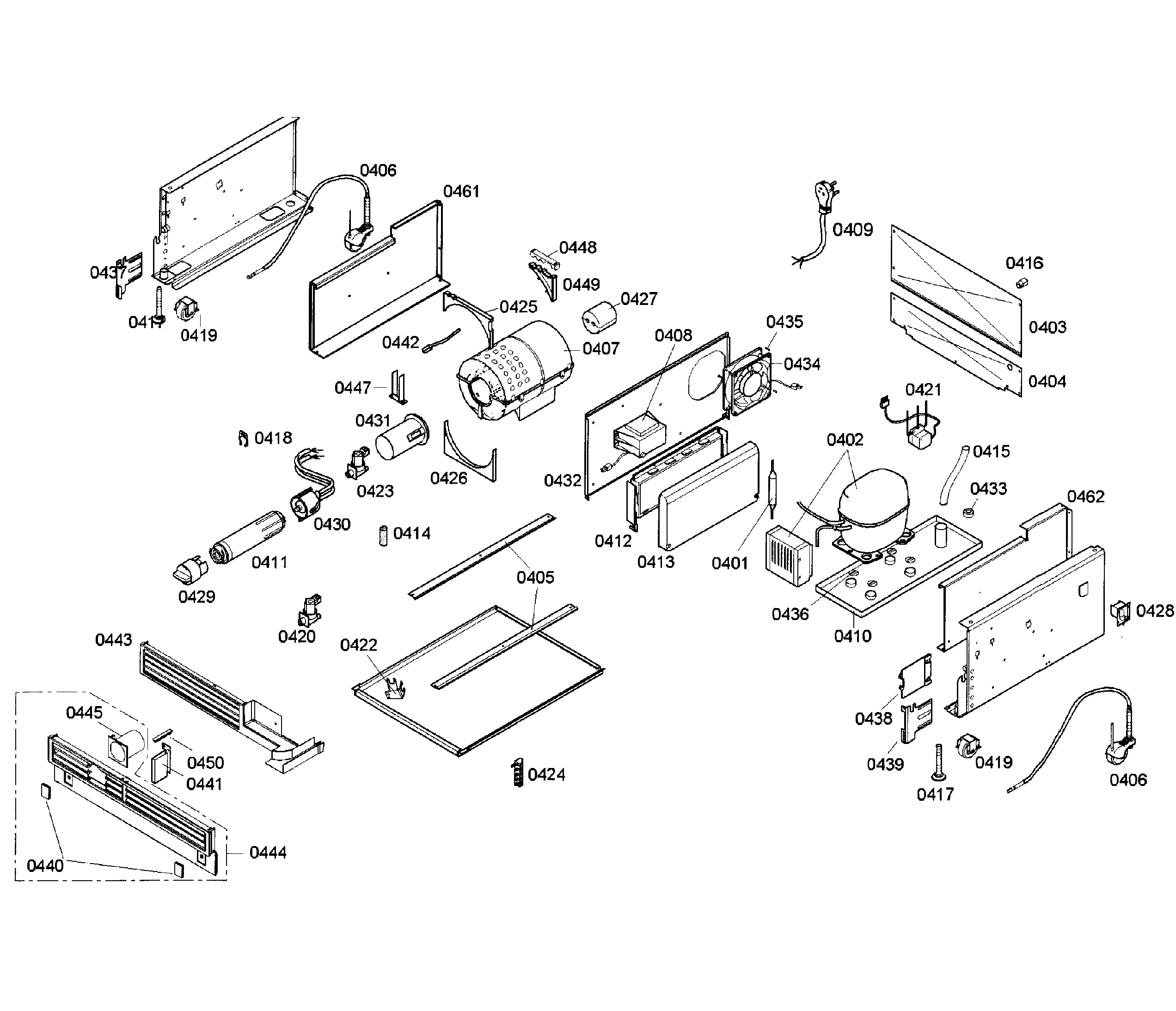 Thermador T24ID80NRP/19 compressor diagram