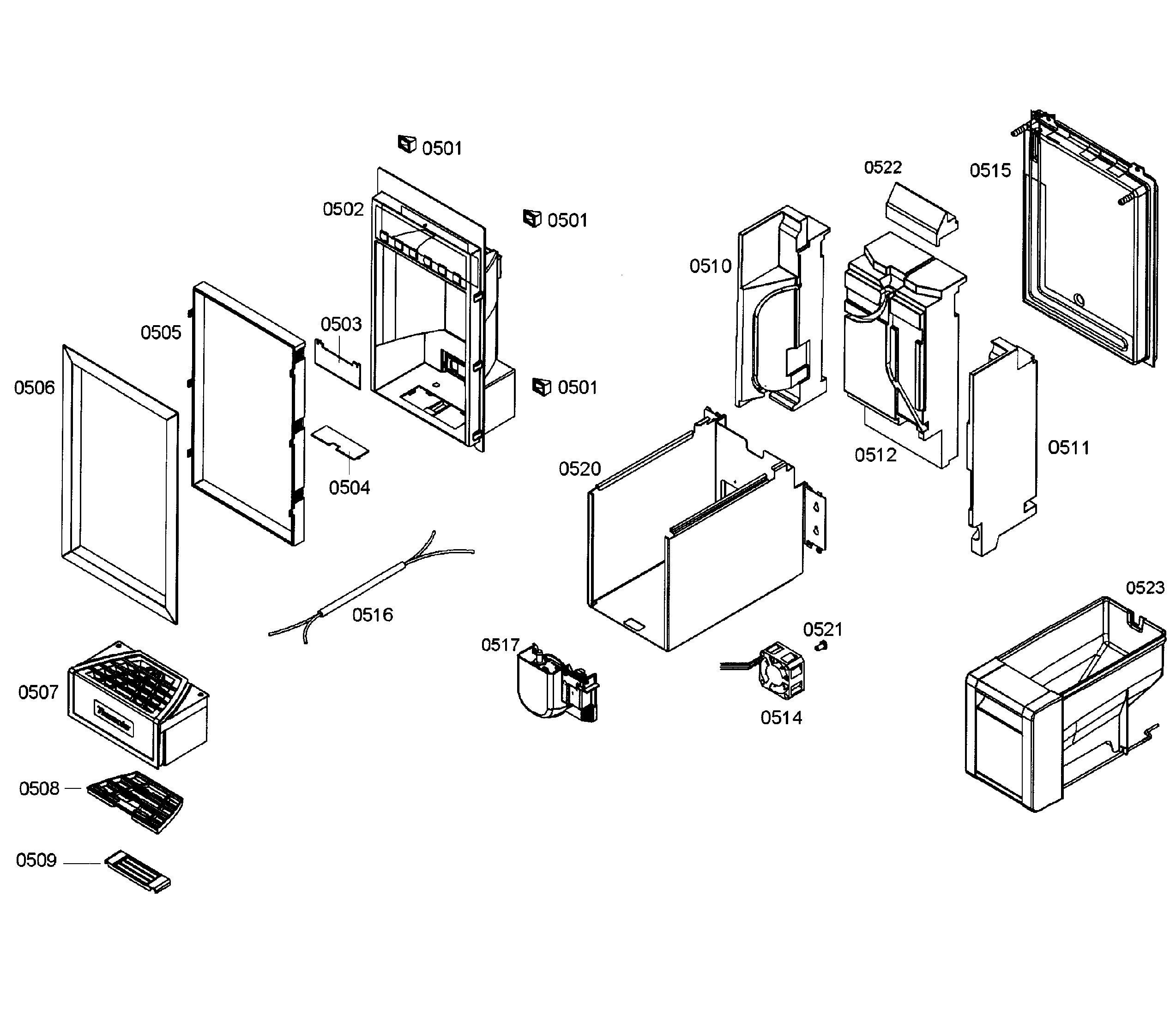 Thermador T24ID80NRP/19 dispenser diagram
