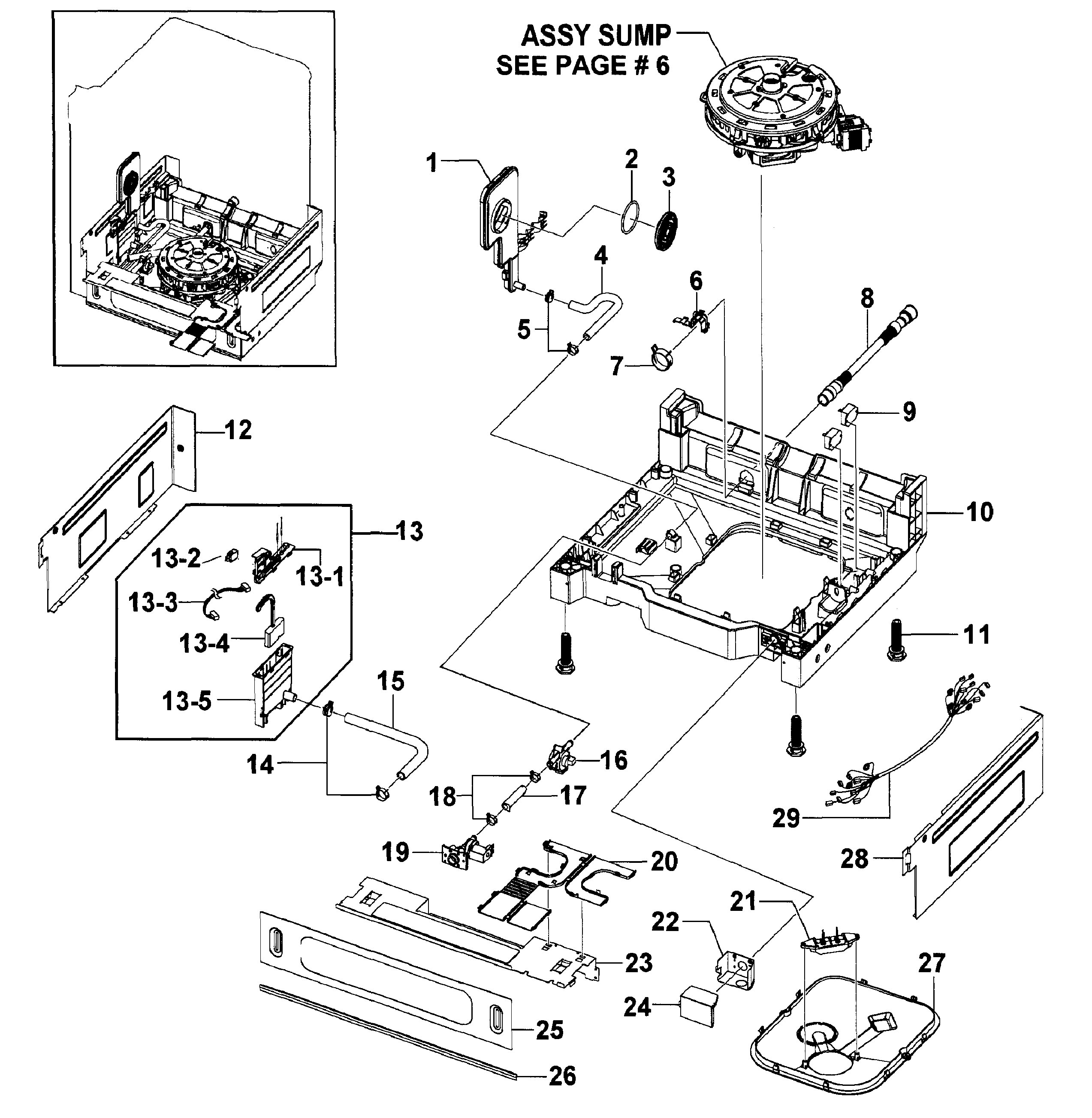 Samsung DMR57LFB/XAA-00 base assy diagram