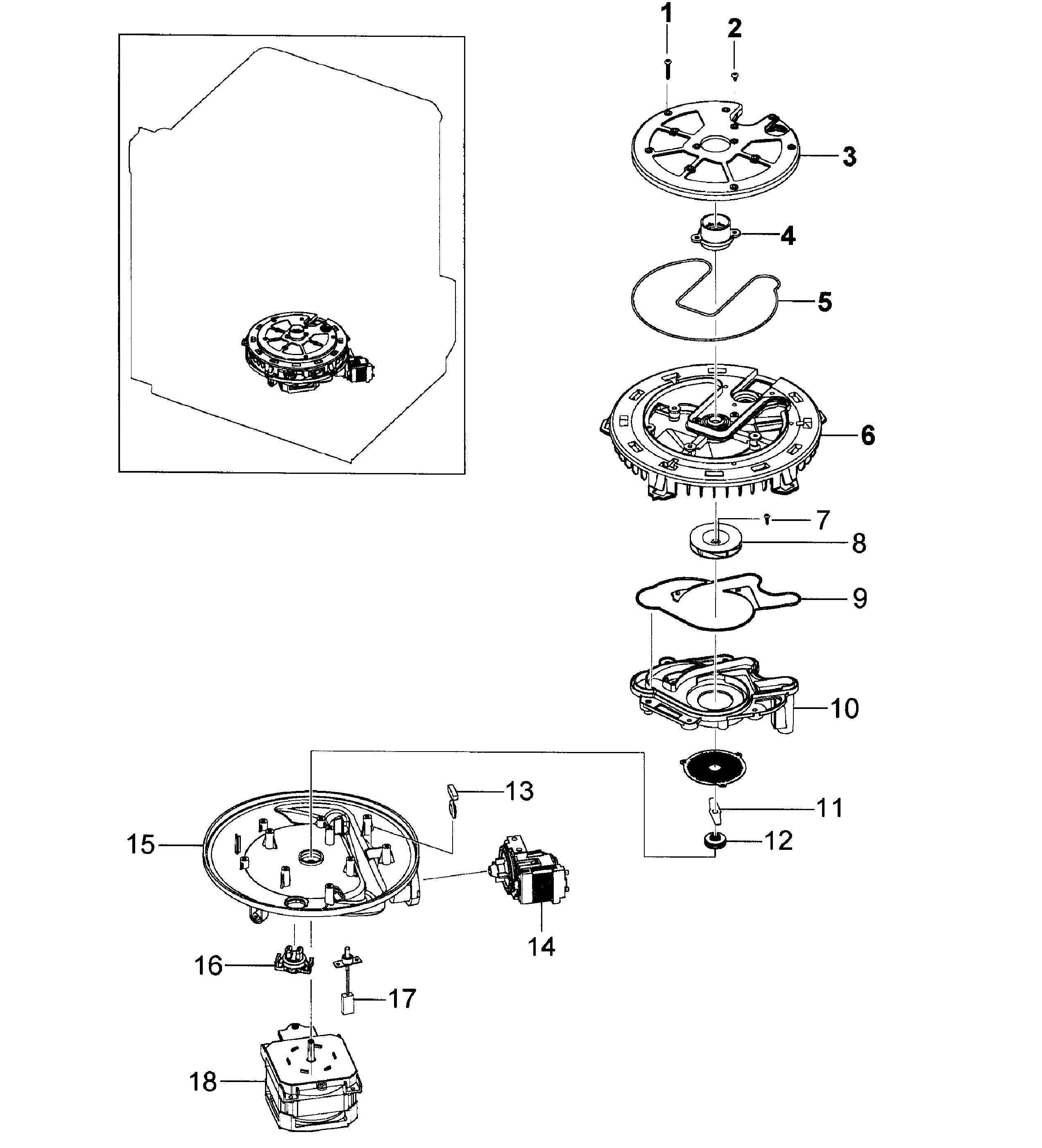 Samsung DMR57LFB/XAA-00 sump pump diagram