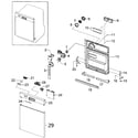 Samsung DMR57LFS/XAA-00 door assy diagram