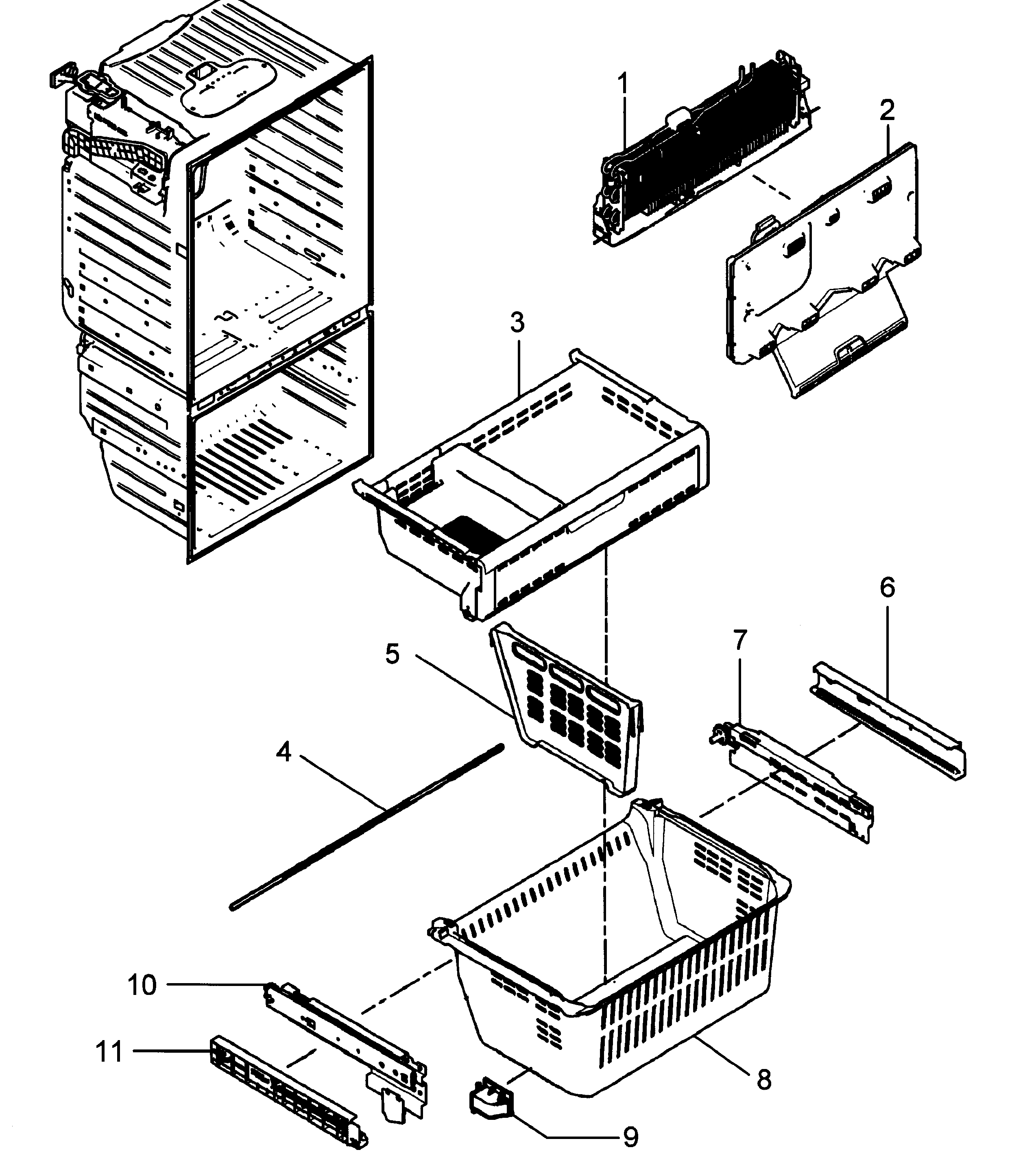 Samsung RFG298HDRS/XAA-00 freezer diagram
