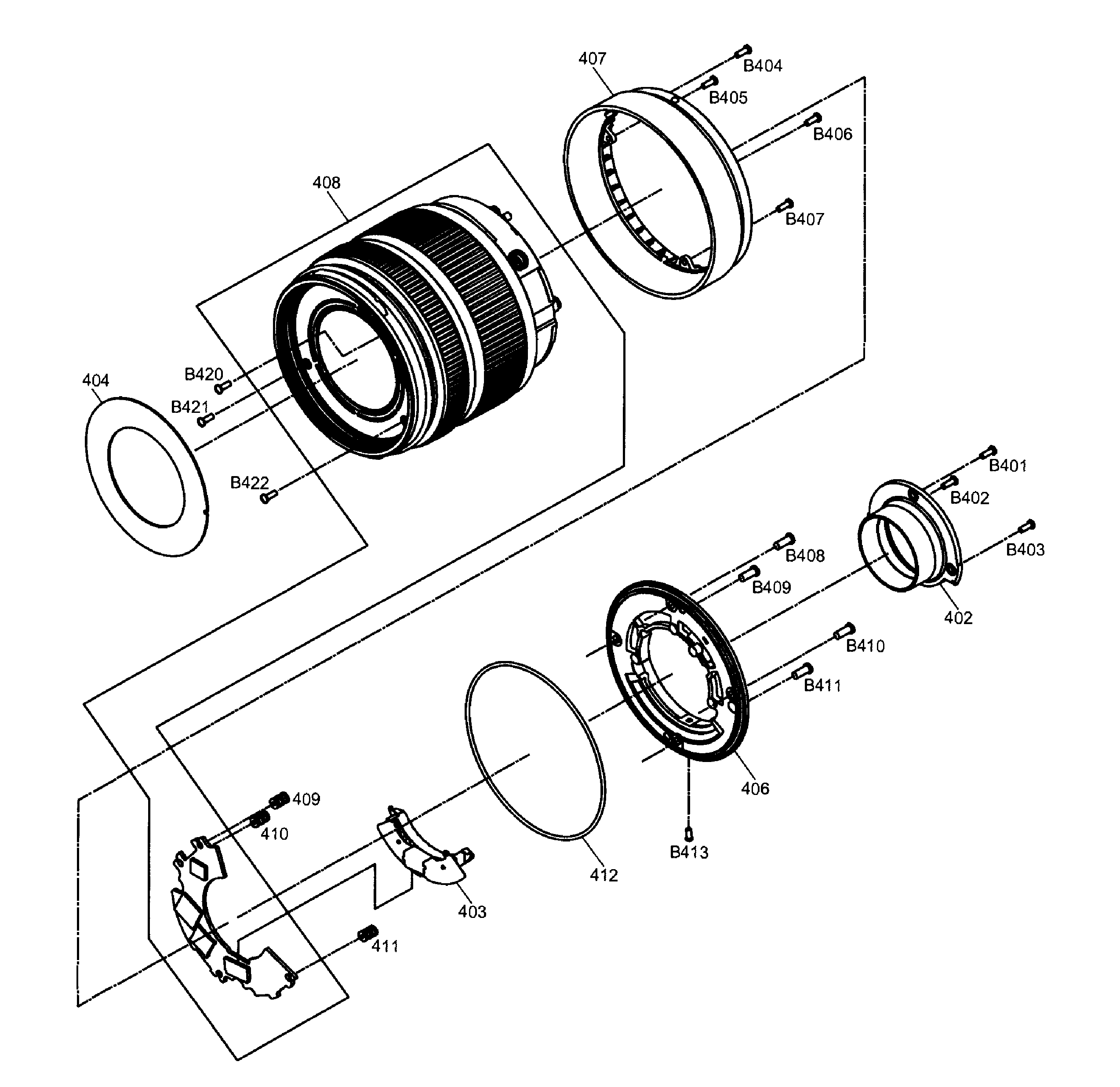 Panasonic DMC-GF2KK lens h-fs014042 diagram