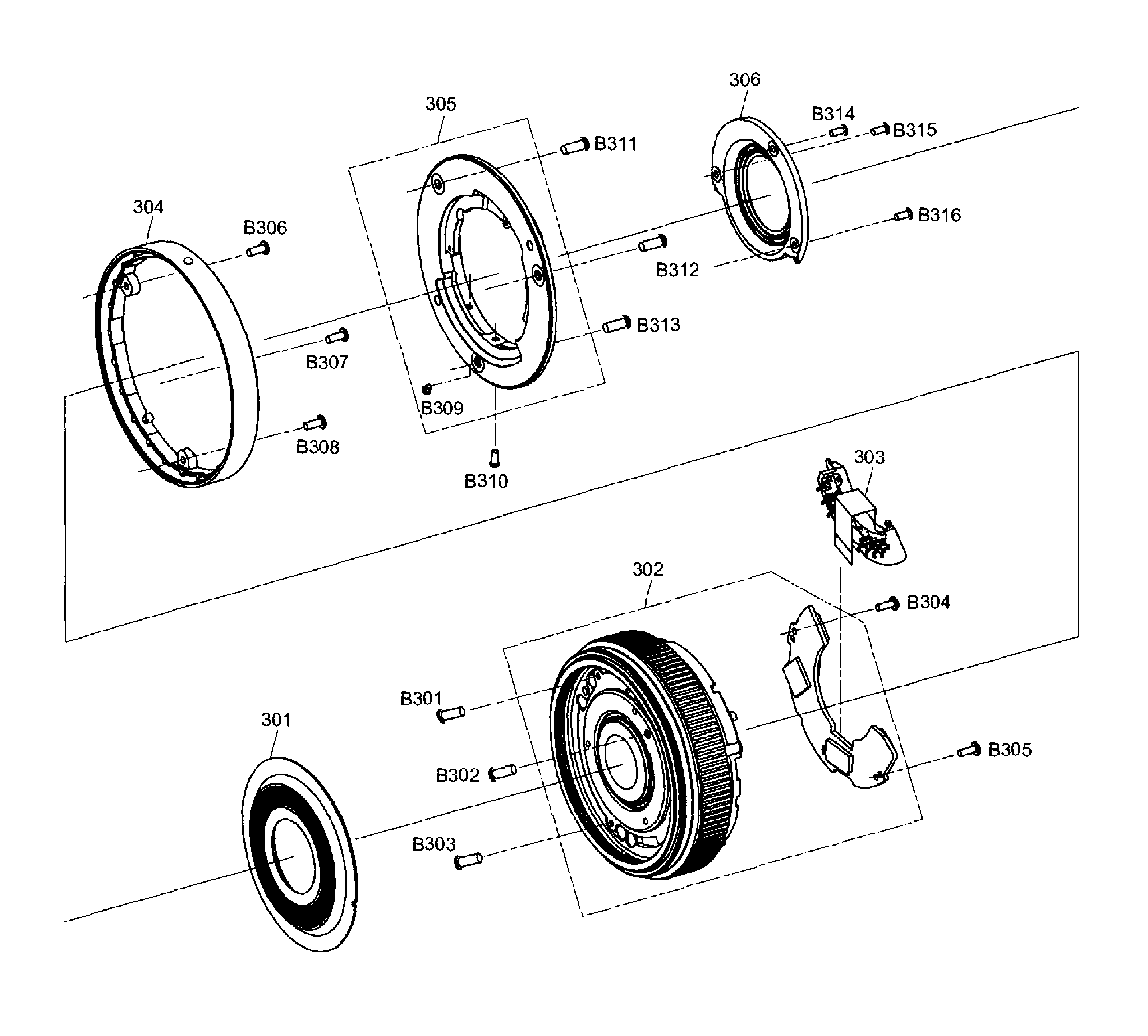 Panasonic DMC-GF2CW lens h-h014 diagram