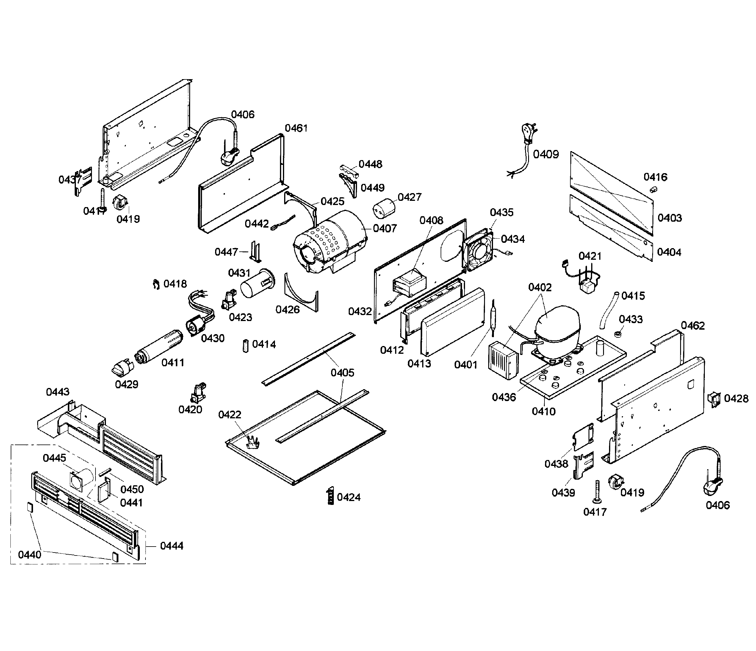 Thermador T24ID80NLP/07 compressor diagram