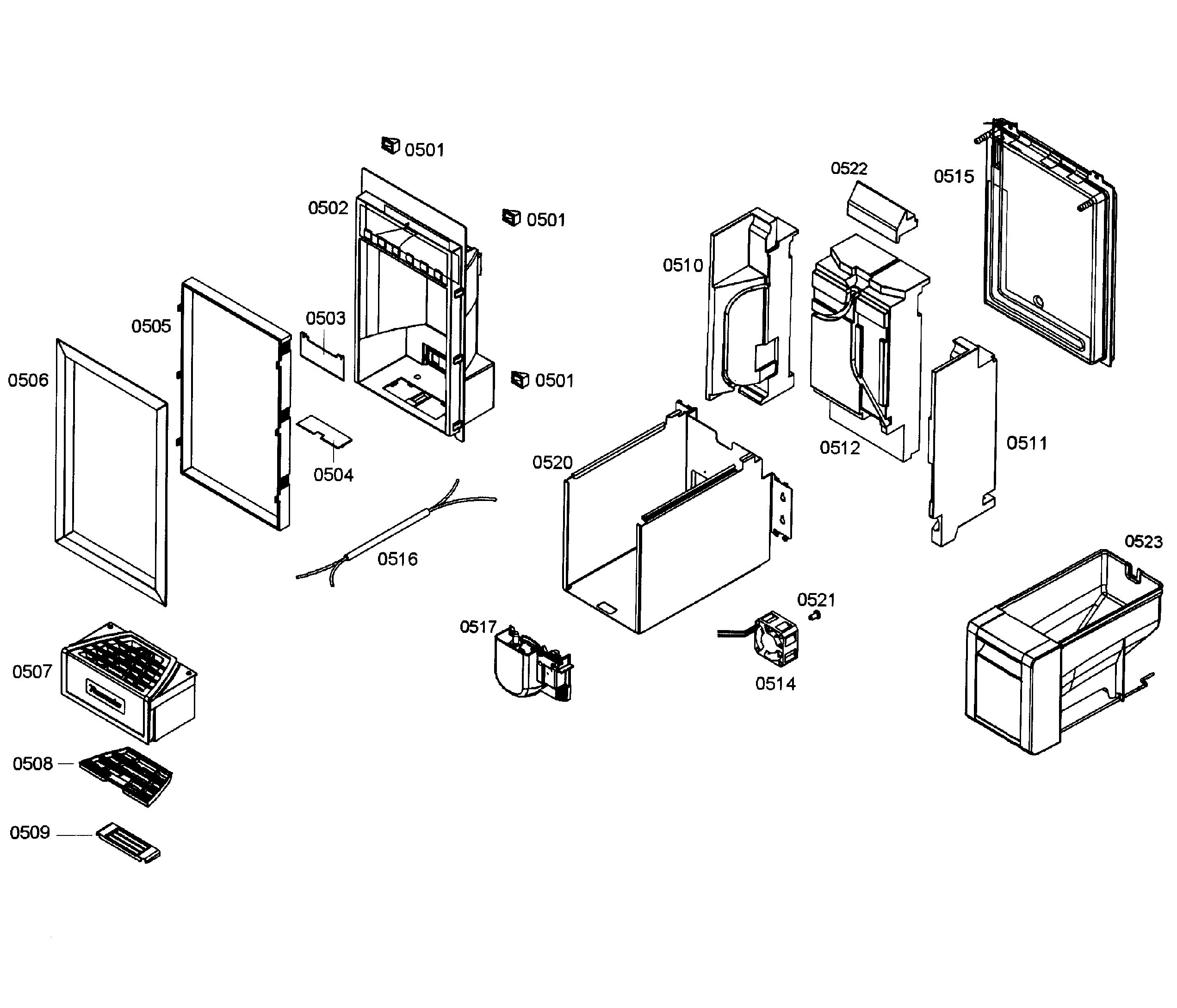 Thermador T24ID80NLP/07 dispenser diagram