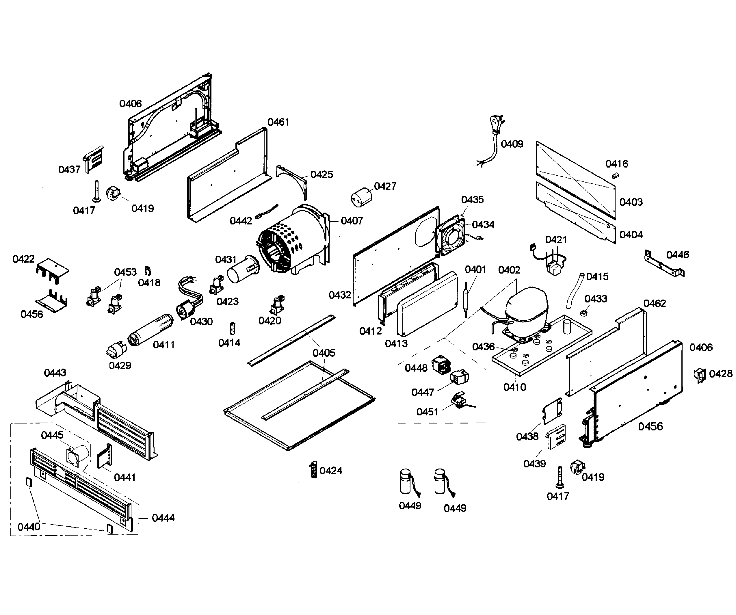 Thermador T24ID80NLP/38 compressor diagram
