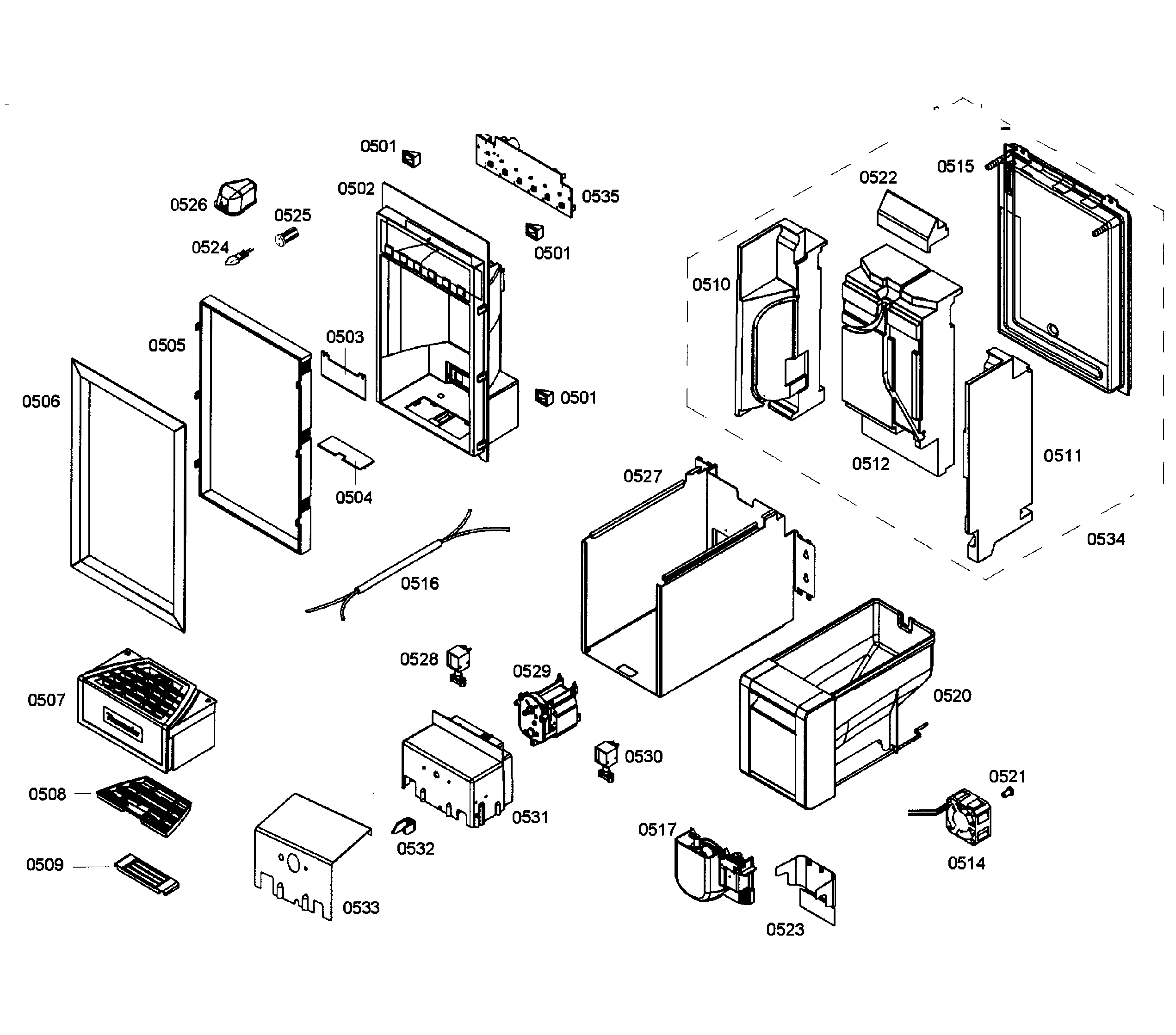 Thermador T24ID80NLP/38 dispenser diagram