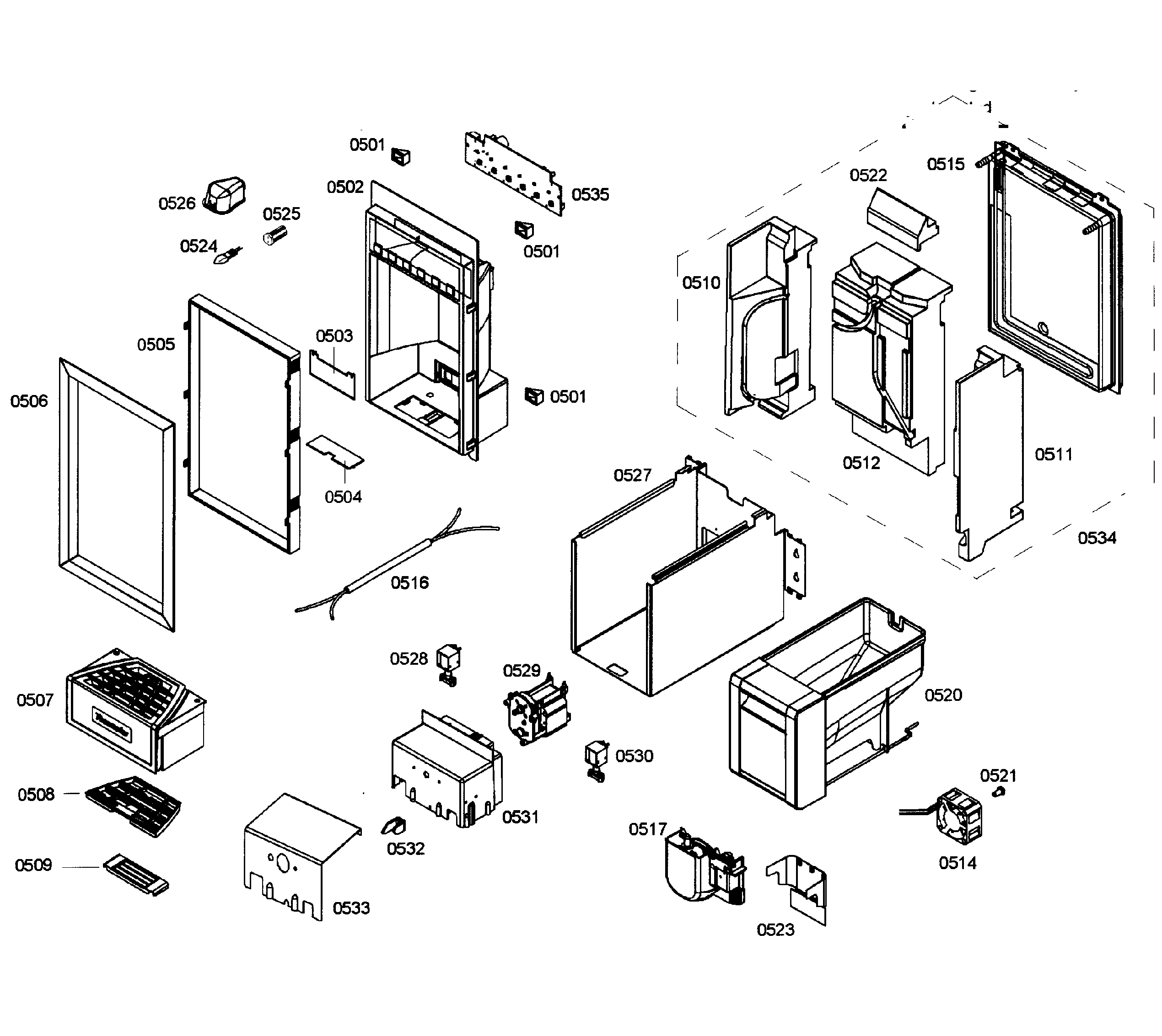 Thermador T24ID80NLP/39 dispenser diagram