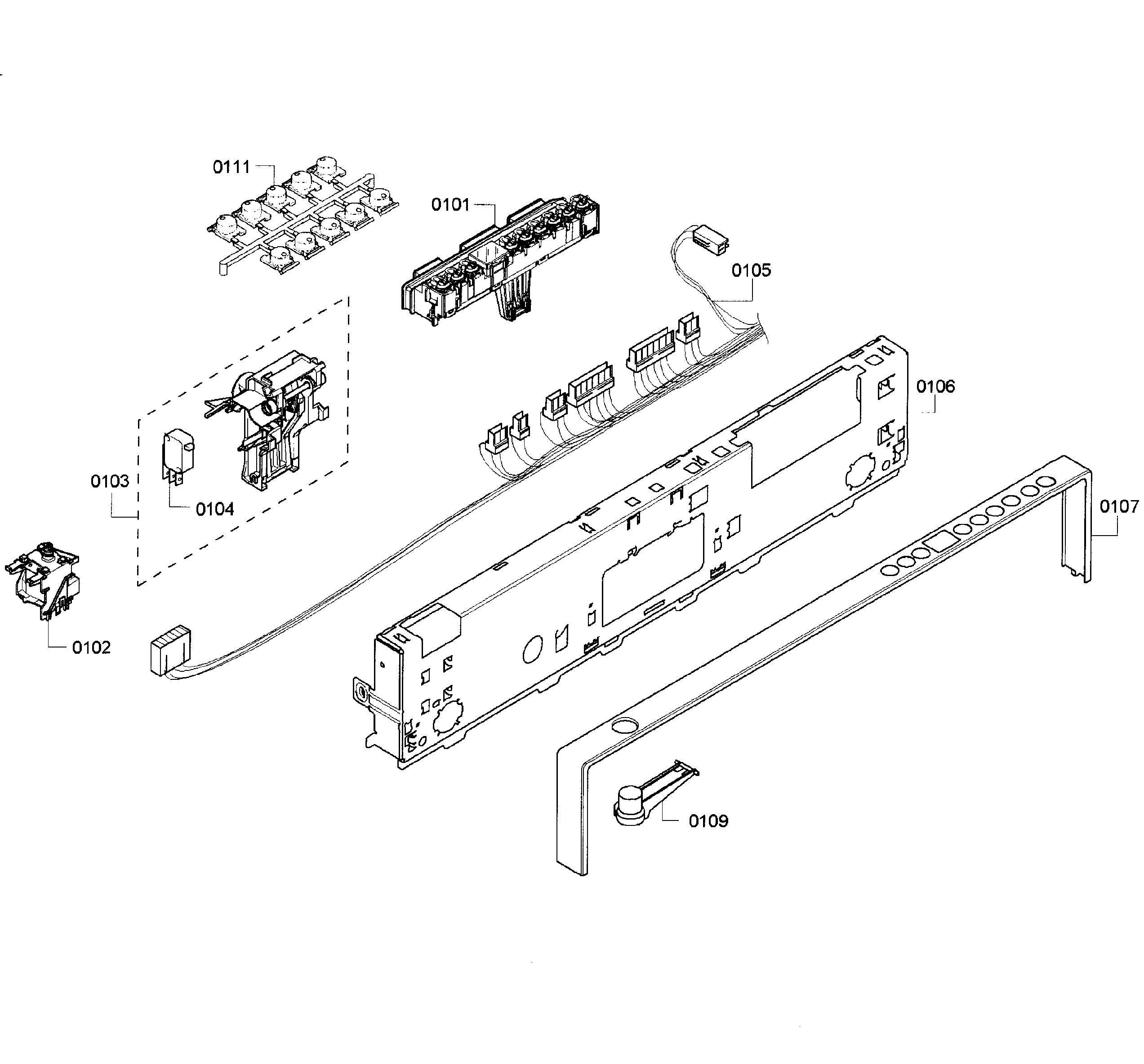 Bosch SHX65P06UC/63 control panel diagram