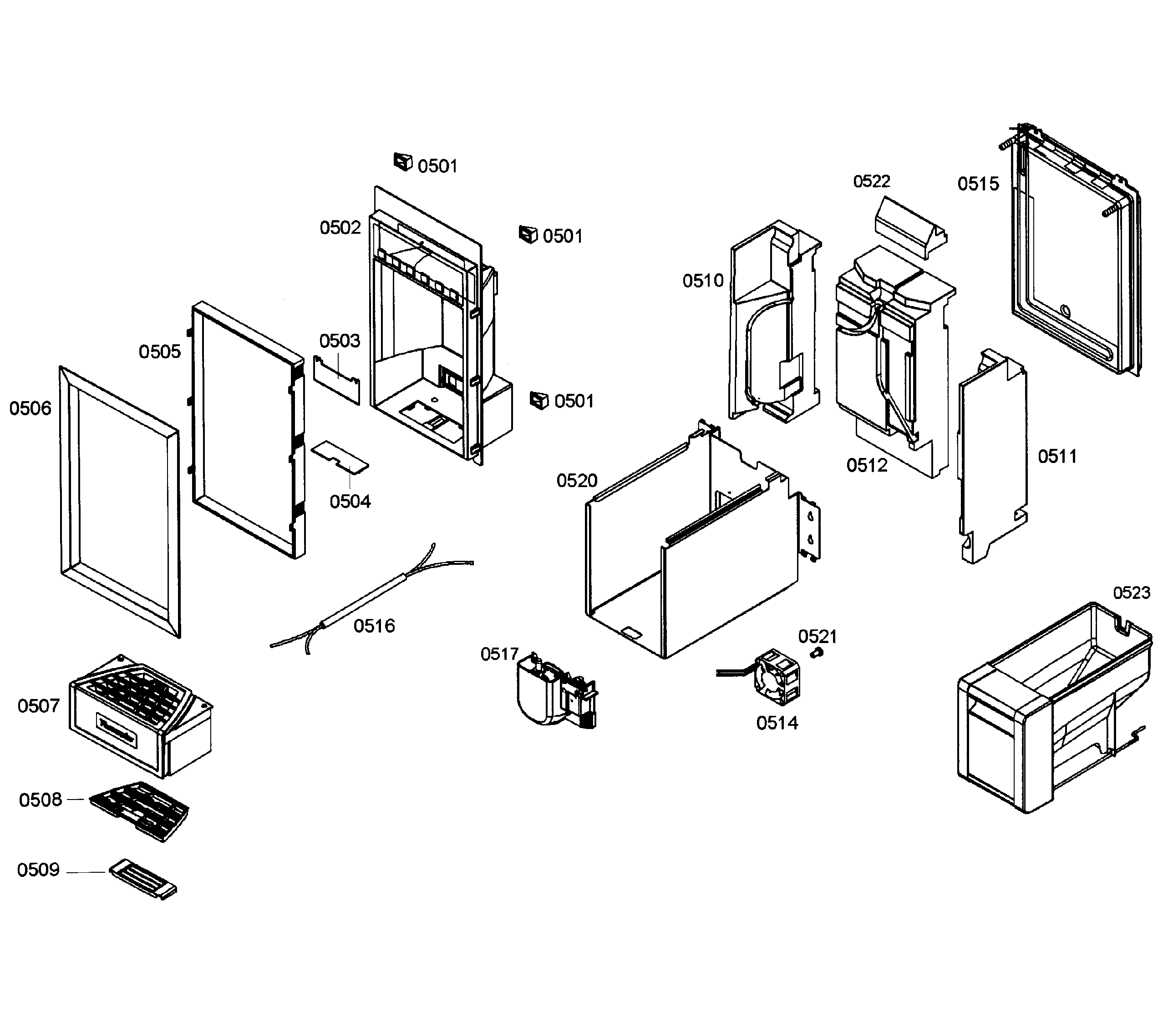 Thermador T24ID80NRP/99 dispenser diagram