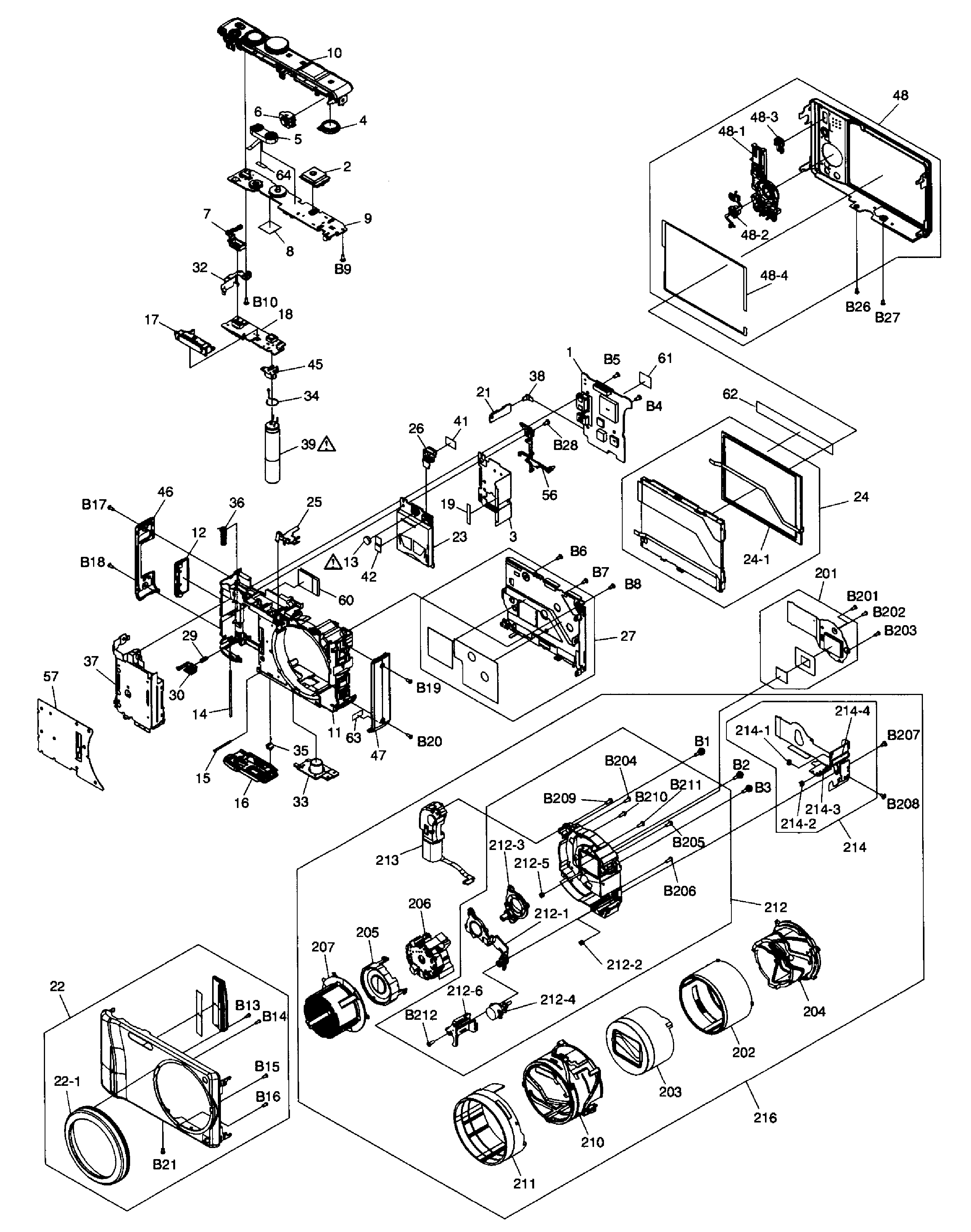 Panasonic DMC-ZS10PT cabinet parts diagram