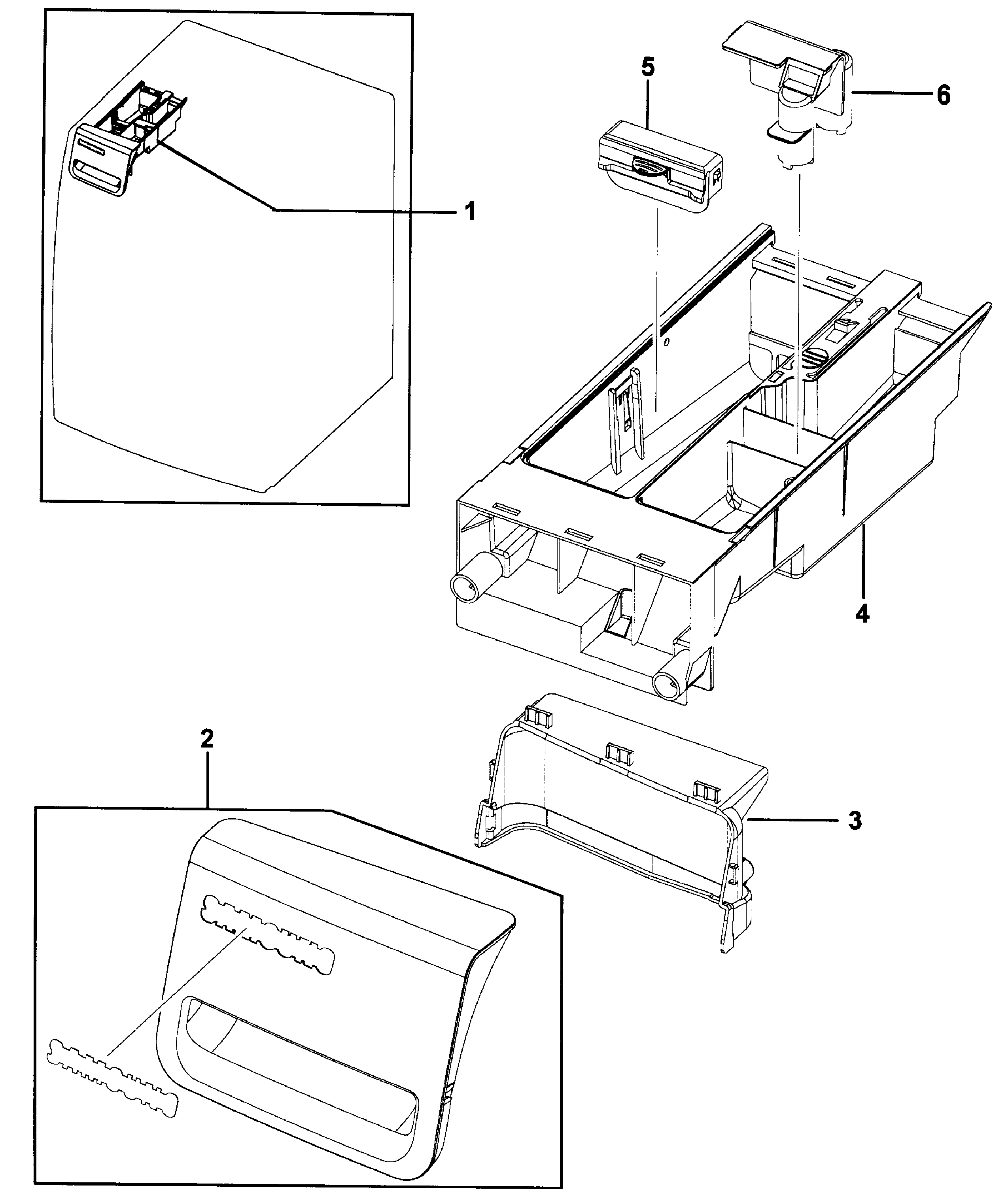 Samsung WF209ANW/XAA-00 drawer diagram