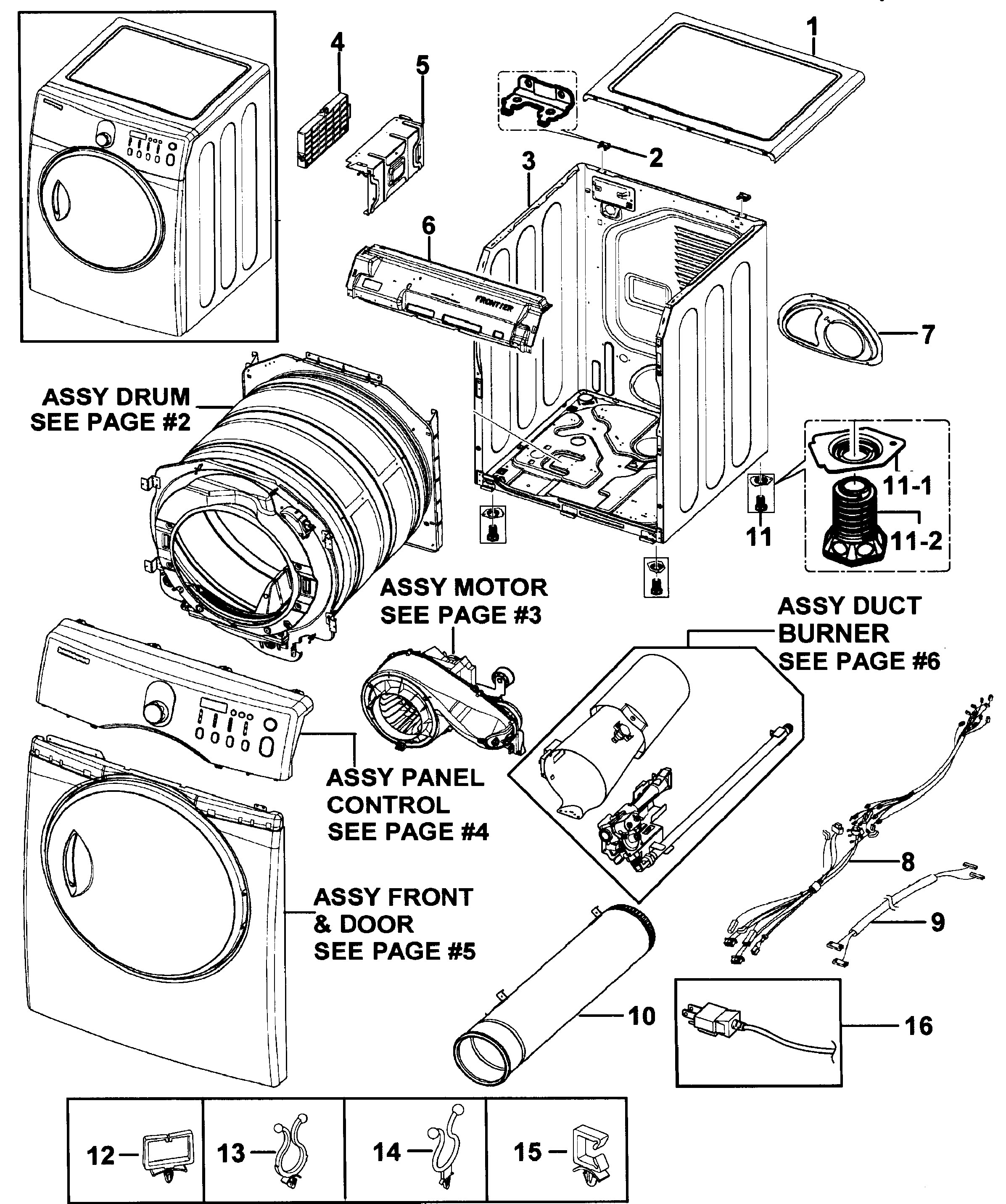 Samsung DV218AGB/XAA-00 main assy diagram