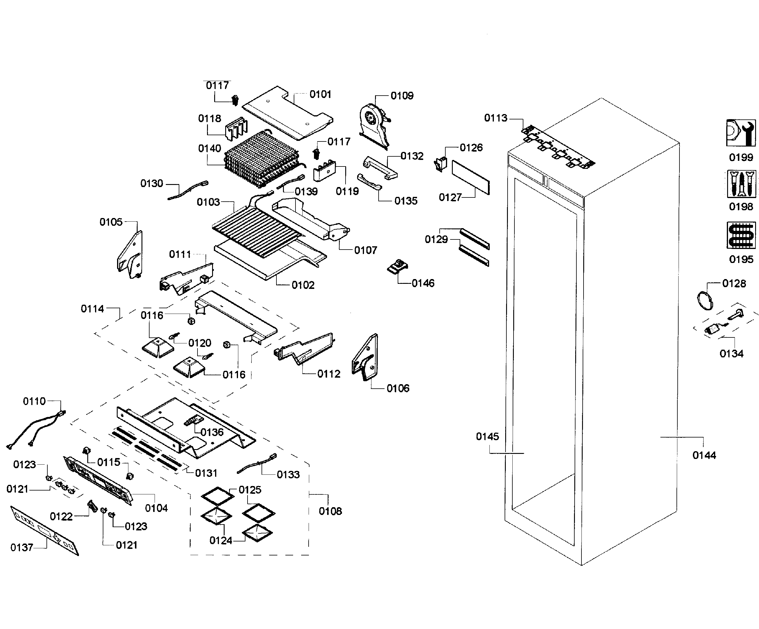 Thermador T24IF70NSP/47 cabinet parts diagram