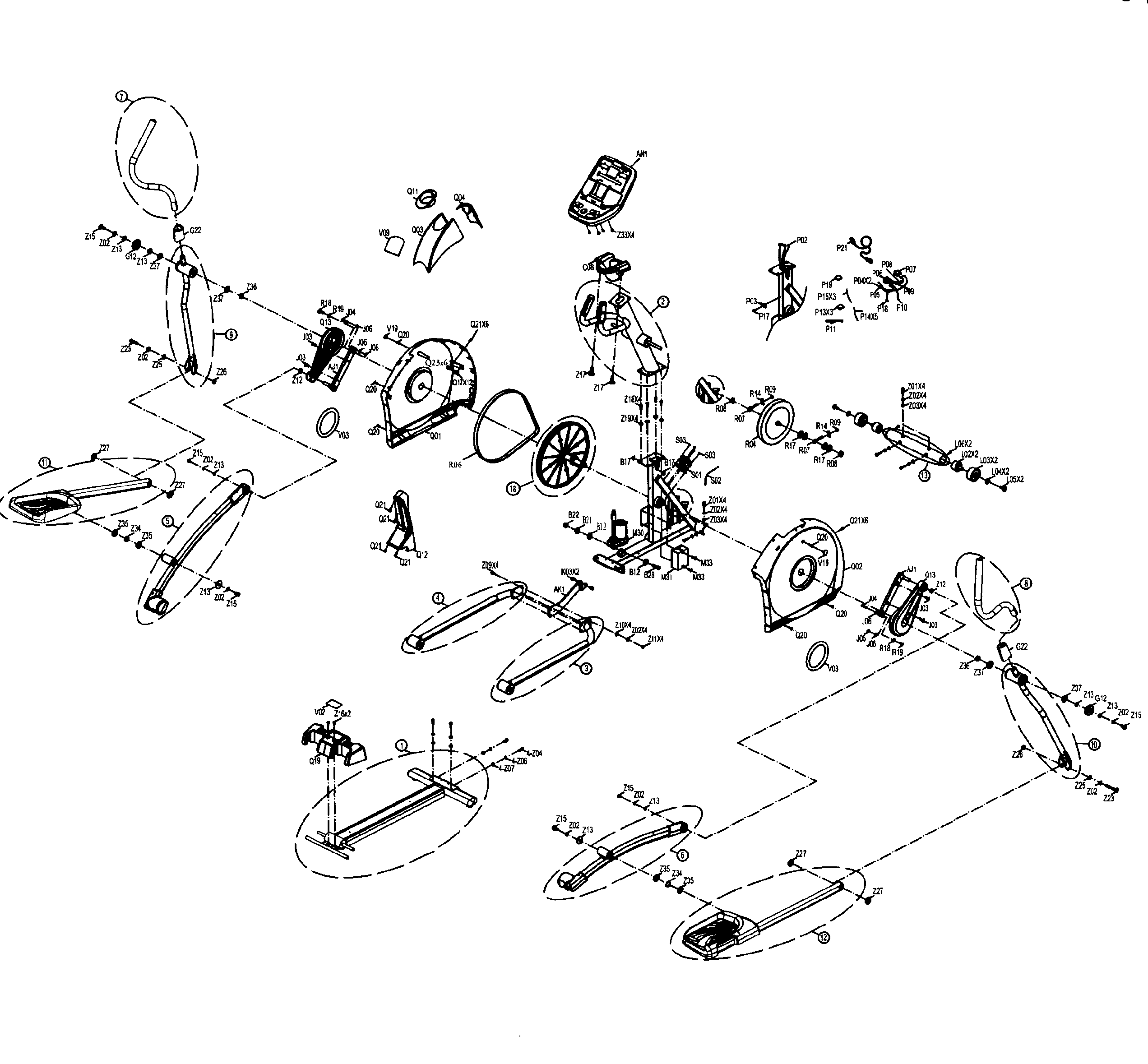 AFG 3.1AE main assy diagram